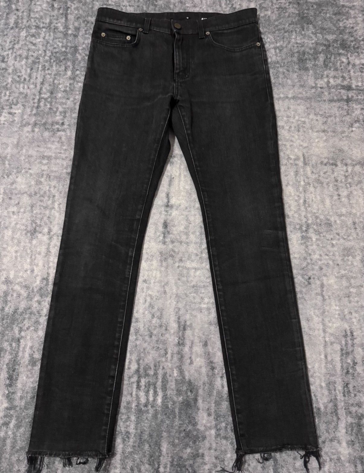Saint Laurent Paris Saint Laurent (SLP) 16FW Distressed Frayed Hem Denim Jeans Size US 31 - 1 Thumbnail
