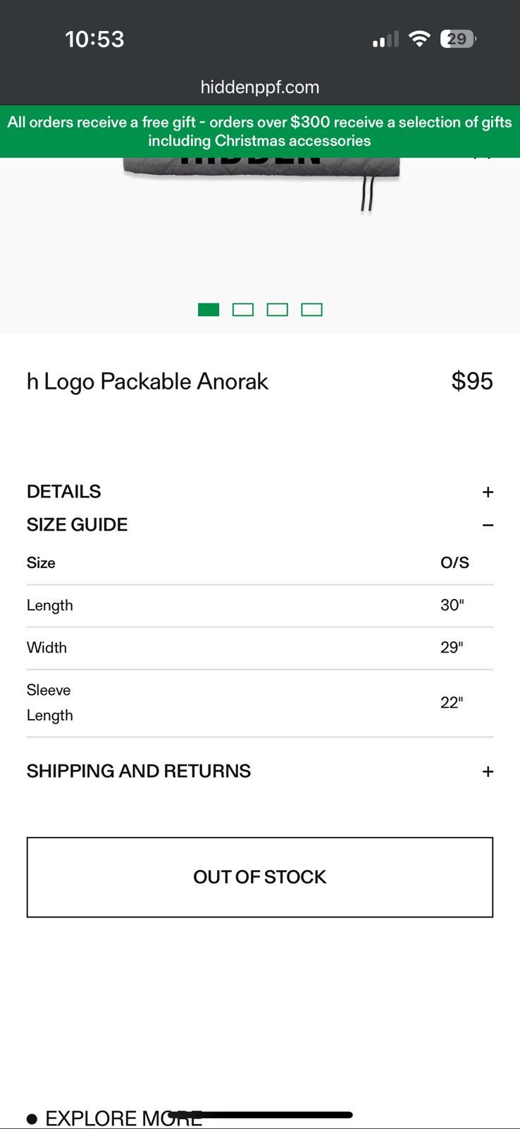 HIDDEN ONE SIZE - Hidden H Logo Packable Anorak Size US XL / EU 56 / 4 - 14 Thumbnail