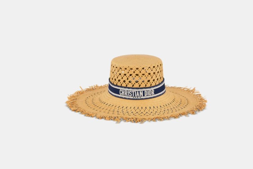 Dior o1w1db10325 Size: OS / 44NDM Large Brim Hat / Cap in Straw Size ONE SIZE - 2 Thumbnail