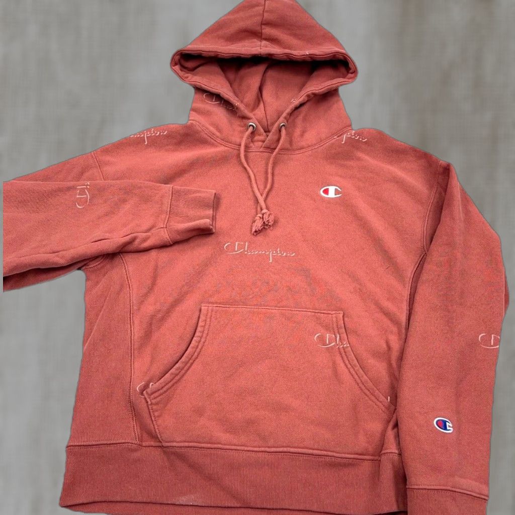 Champion Champion Hoodie Women Medium Pink Reverse Weave Sweatshirt Sweater Heavy Retro Womens Size M / US 6-8 / IT 42-44 - 1 Thumbnail