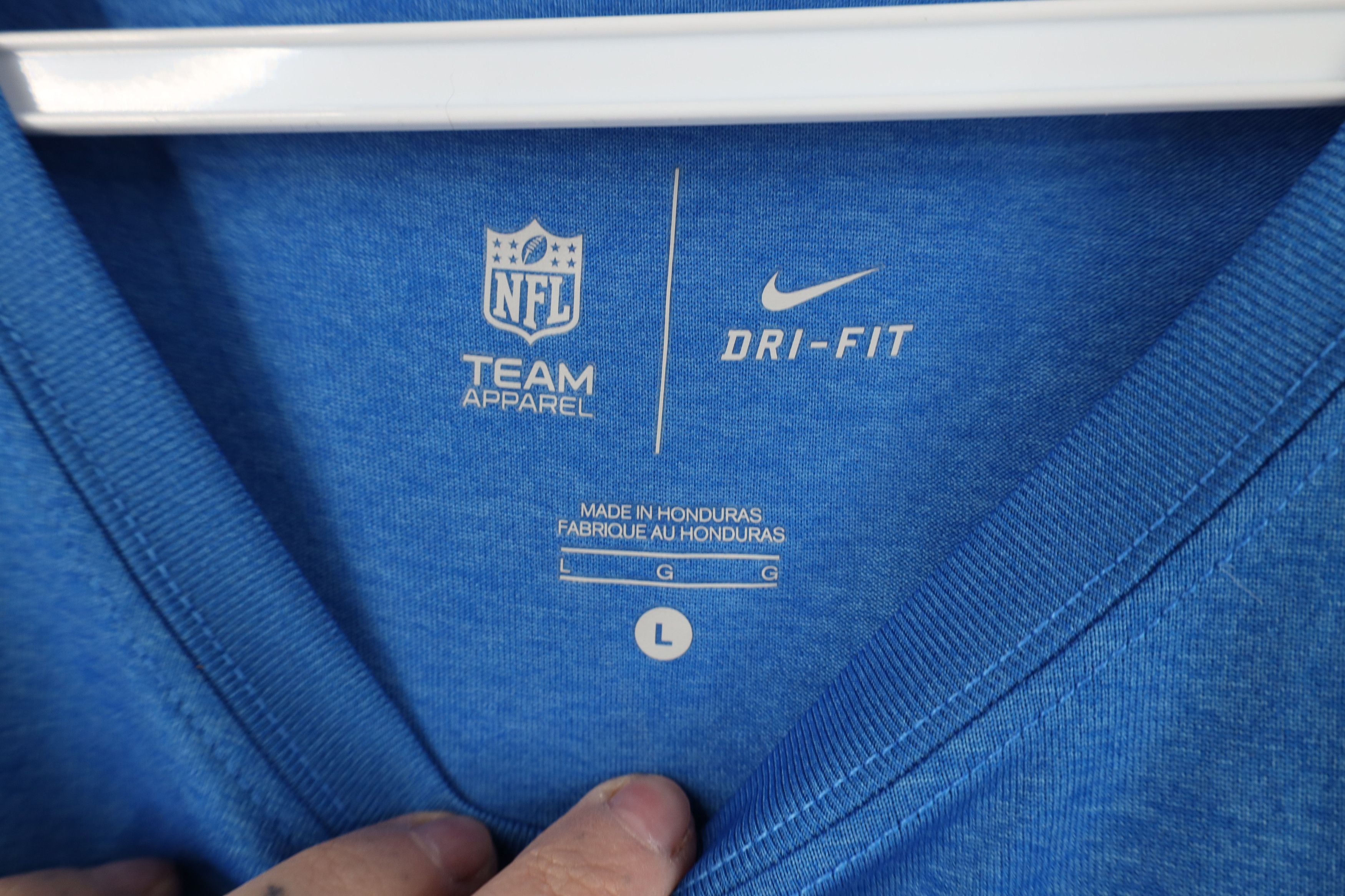 Nike Nike NFL Lions Football Short Sleeve T-Shirt Blue Dri-Fit Size L / US 10 / IT 46 - 7 Thumbnail