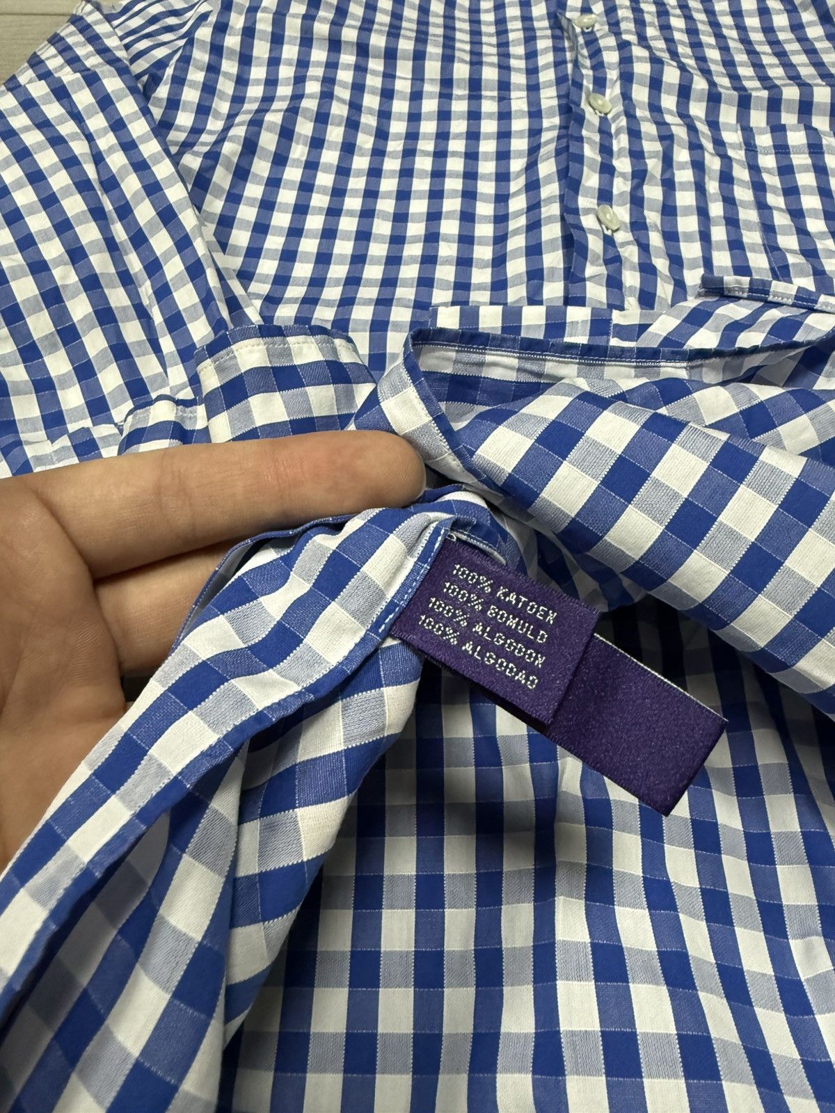 Ralph Lauren Purple Label Ralph Lauren POLO Purple Label shirt check mesh Size US L / EU 52-54 / 3 - 7 Thumbnail