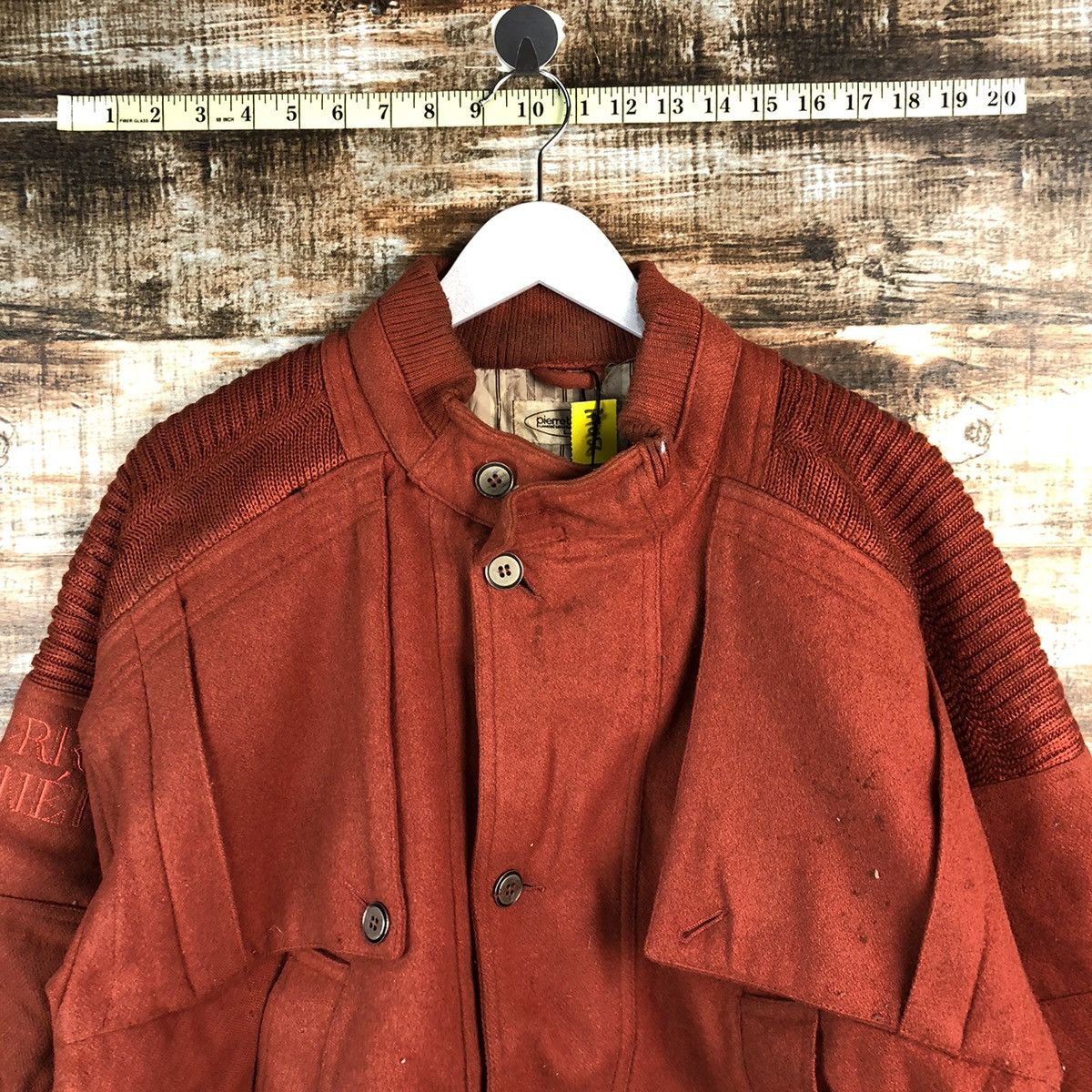 Vintage Pierre Bonee Orange Leather Jacket #A1956 Size US L / EU 52-54 / 3 - 4 Thumbnail