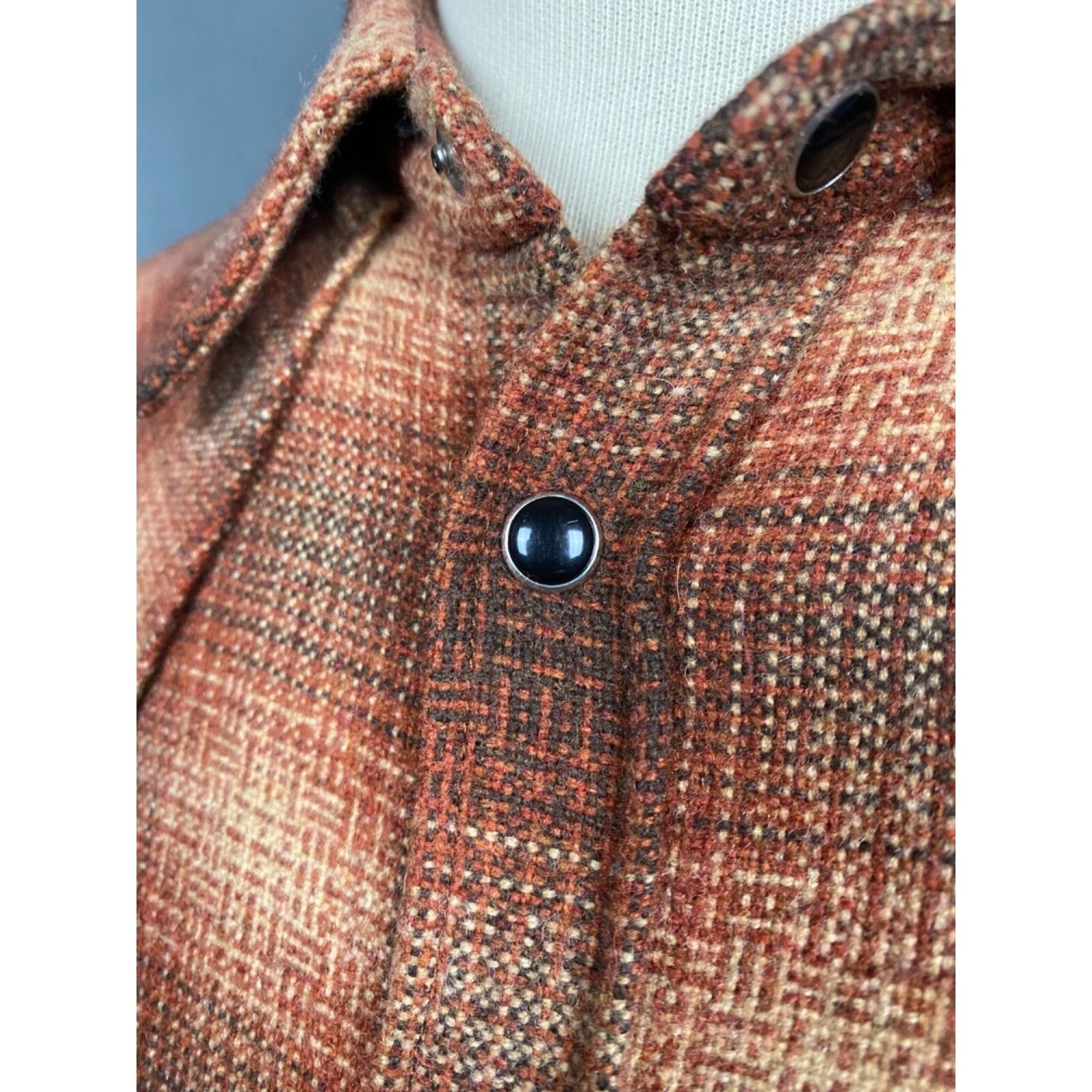 The Kooples The Kooples Men's Brown Wool Checked Overshirt Jacket Size S Size US S / EU 44-46 / 1 - 8 Thumbnail