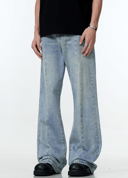 Japanese Brand × Jean High street trend straight loose jeans y2k Size US 32 / EU 48 - 4 Thumbnail