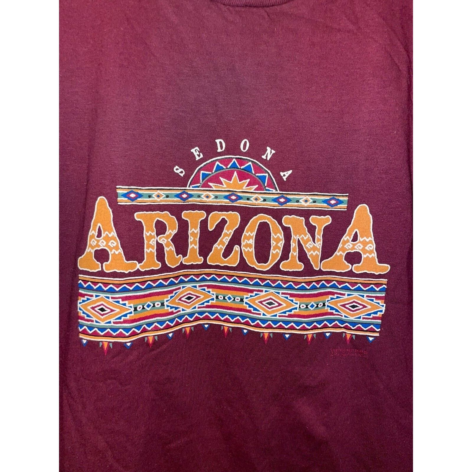 Jerzees Vintage Sedona Arizona Shirt Red Graphic Tee VTG 90s Large Size US L / EU 52-54 / 3 - 2 Thumbnail