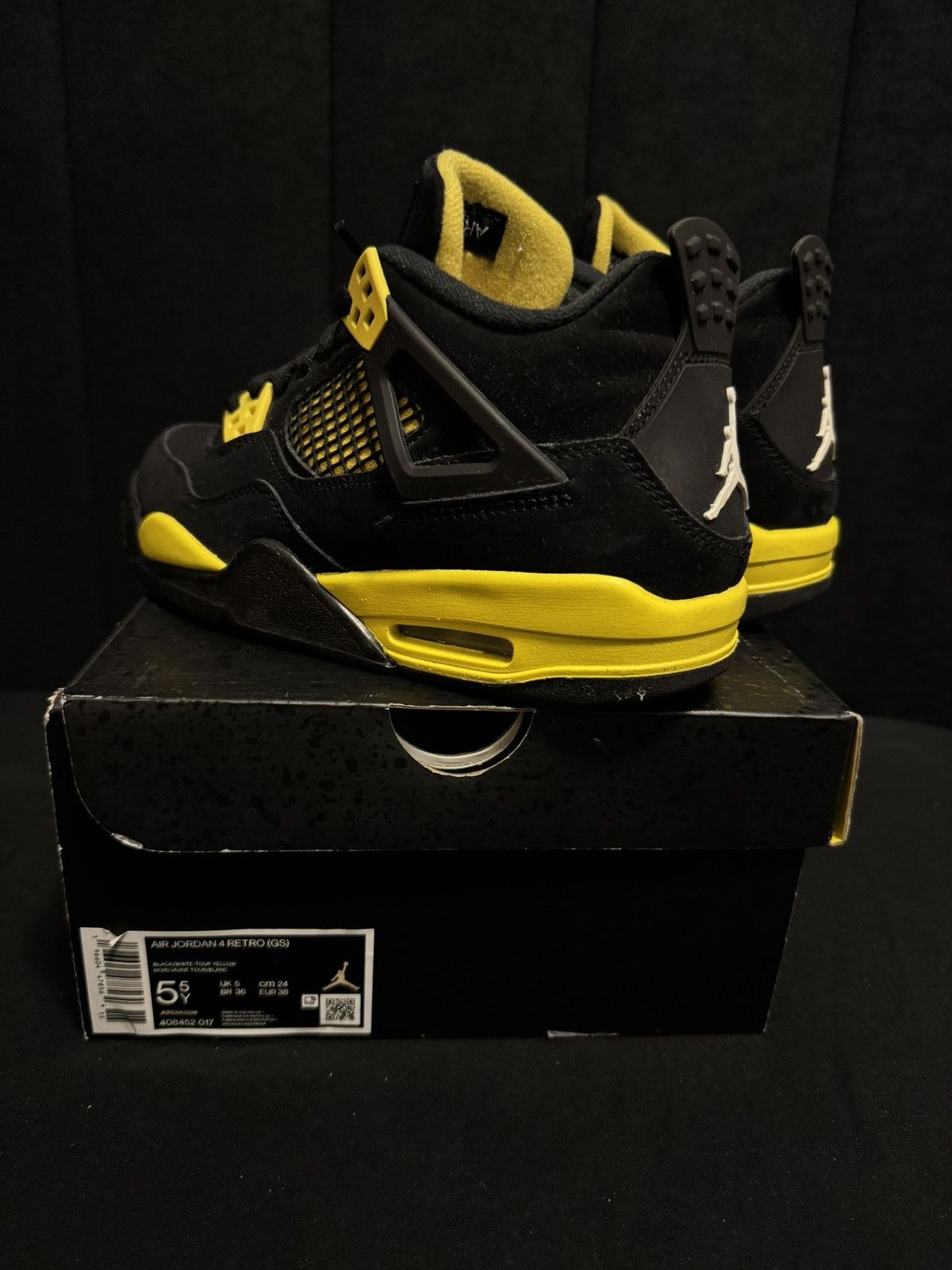 Jordan Brand Jordan 4 Retro “Thunder” GS Size 6 Size US 5.5 / EU 38 - 4 Thumbnail