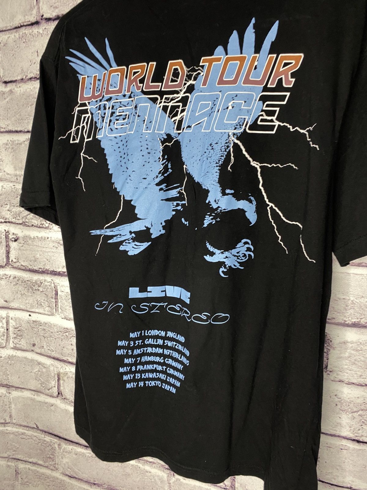 Menace Men's Rock Band T-Shirt Mennace World Tour Live Tee Size US M / EU 48-50 / 2 - 3 Thumbnail