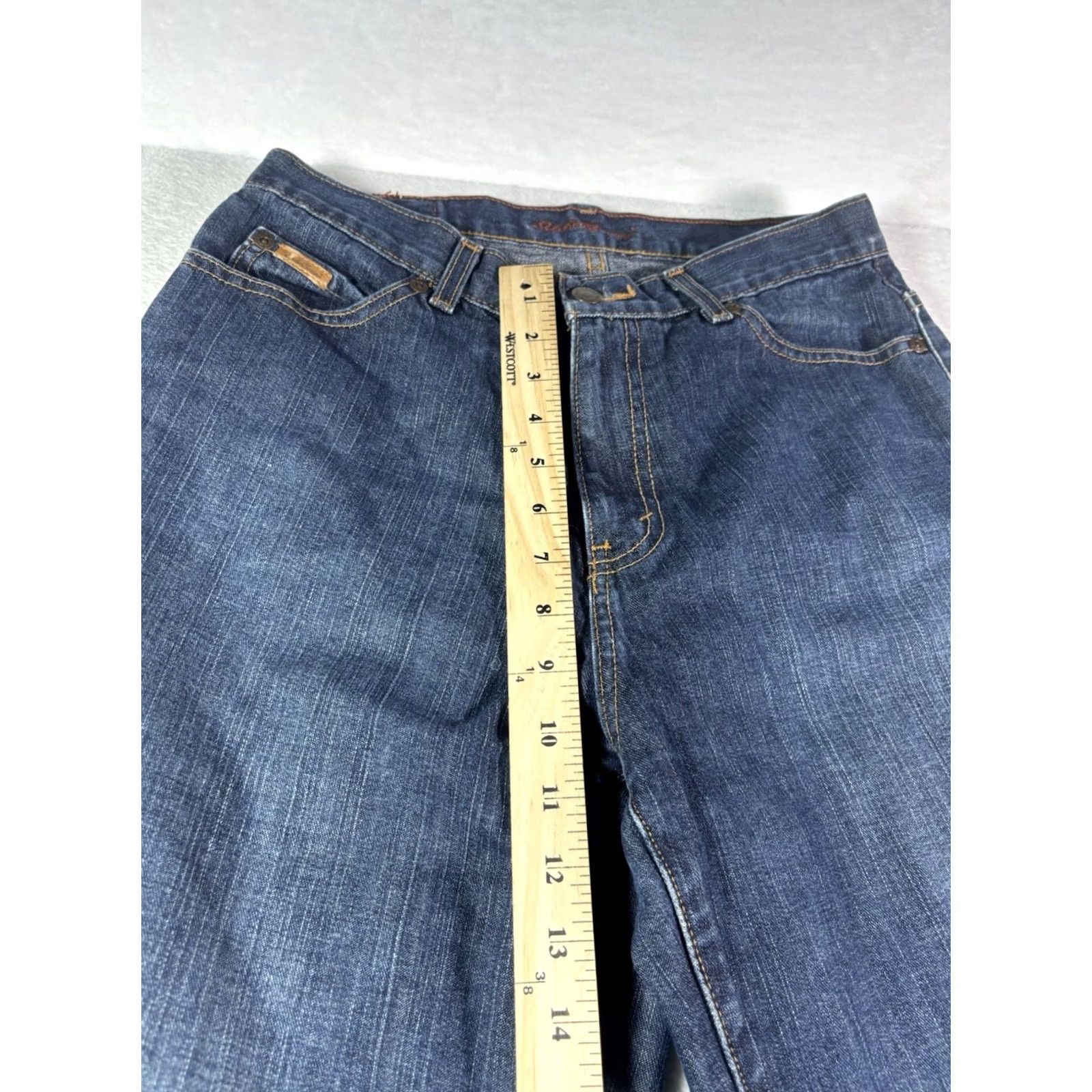 Eddie Bauer Eddie Bauer Jeans Women's 10 Regular Original Loose Straight Leg Denim Blue 5-Pocket Pockets Vintage No 90s Theme Fashion Jeans Size 32" / US 10 / IT 46 - 3 Thumbnail