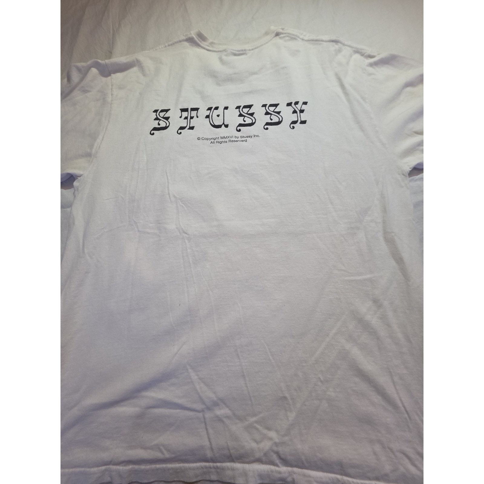 Stussy Stüssy Old Script Tee Men's Short Sleeve White Size Xl Size US XL / EU 56 / 4 - 2 Thumbnail