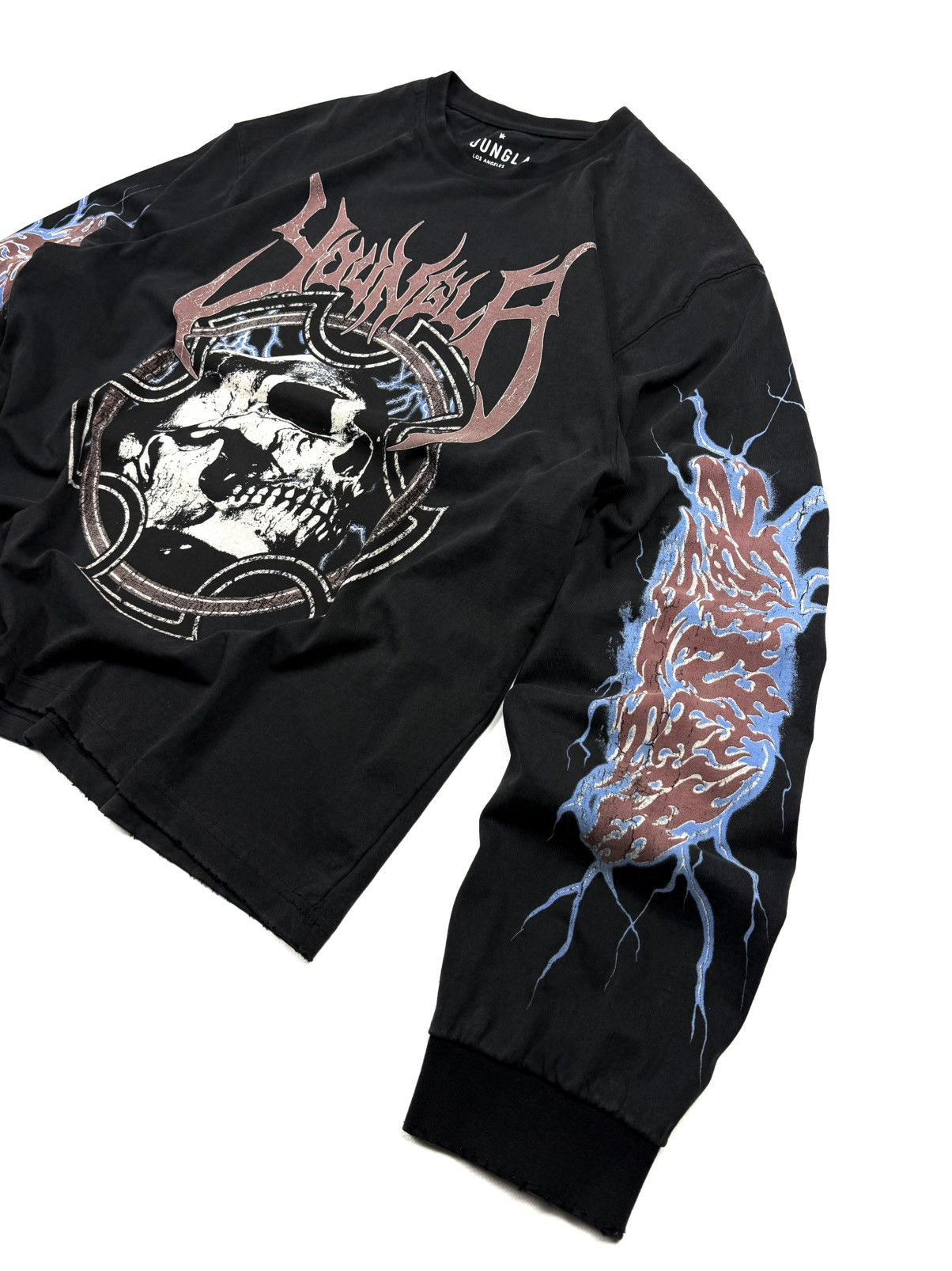 YoungLA Y2K YoungLA Skull Graphic Long Sleeve Goth Metal Streetwear Size US XL / EU 56 / 4 - 5 Thumbnail