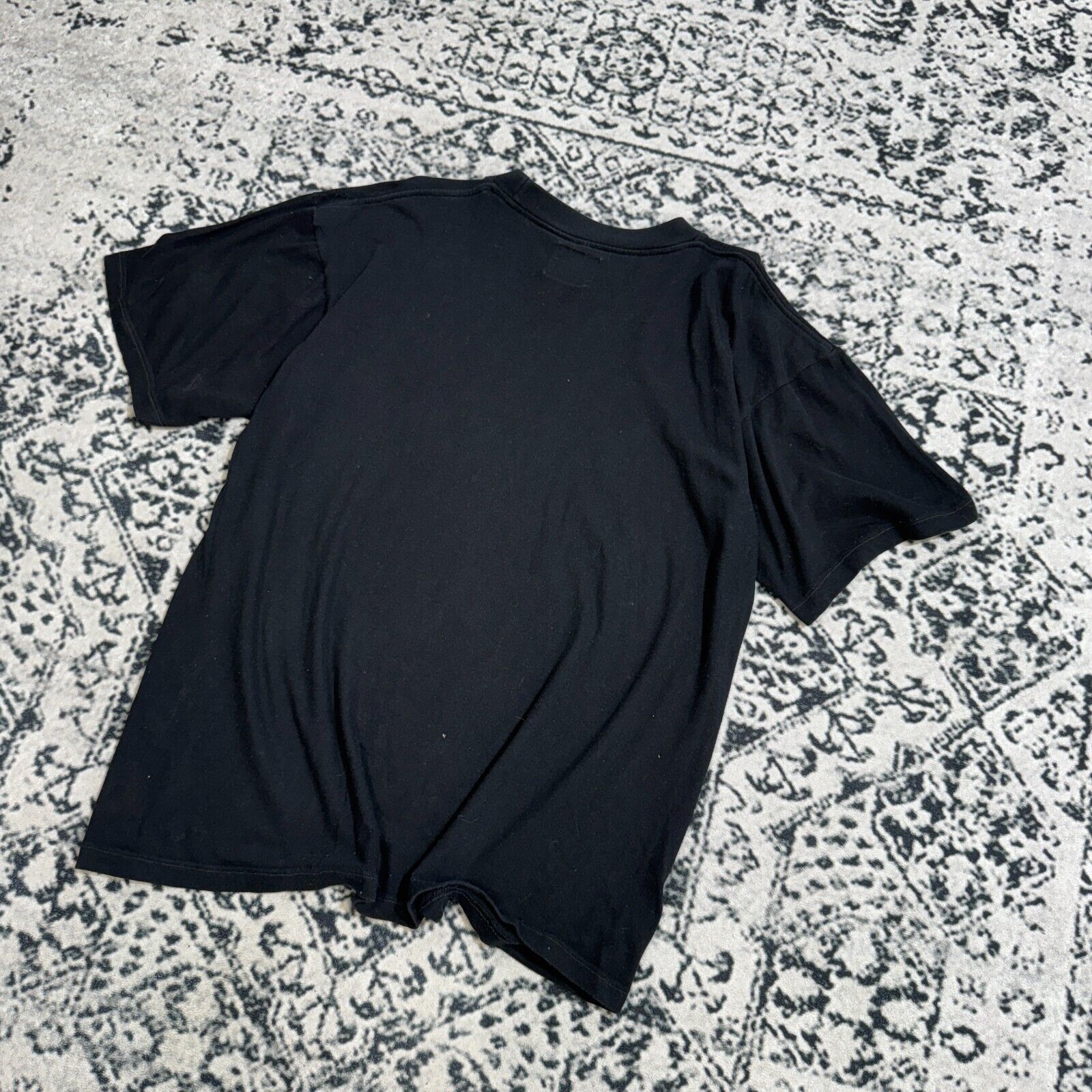 Vintage Black Cotton T-Shirt Size L Christina Matilda Art Sweden Size US L / EU 52-54 / 3 - 13 Thumbnail