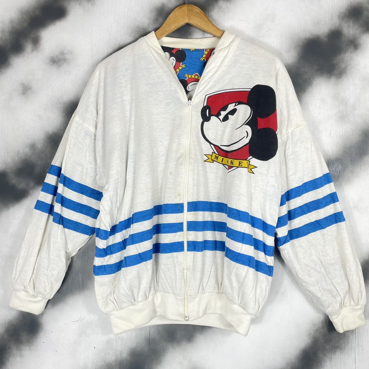 Mickey Mouse × Vintage Vintage Mickey Mouse Reverse able Zipper Sweatshirt Size US L / EU 52-54 / 3 - 6 Thumbnail