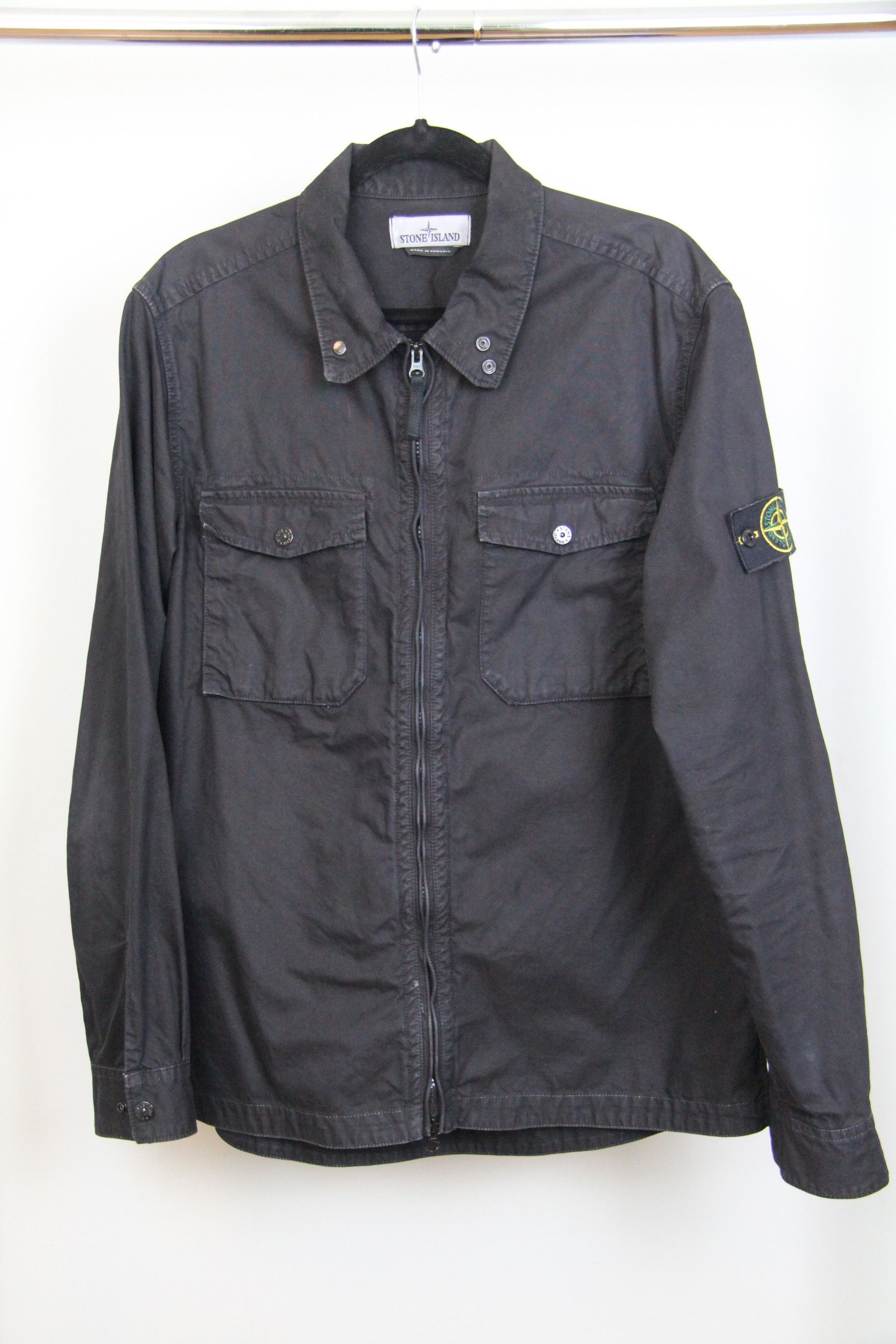 image of Stone Island Overshirt in Black, Men's (Size XL)