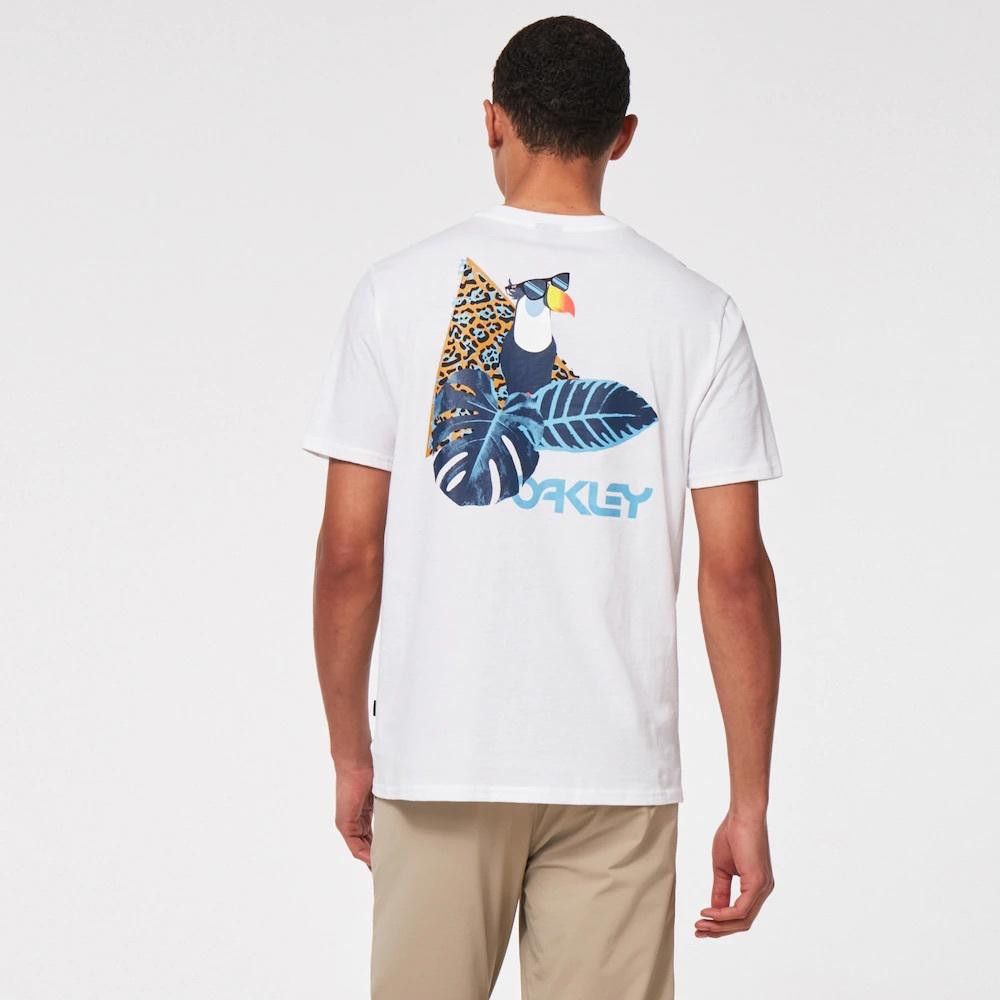 Oakley Oakley White Tropical Bird Toucan Short Sleeve Mens Shirt Size US S / EU 44-46 / 1 - 1 Thumbnail