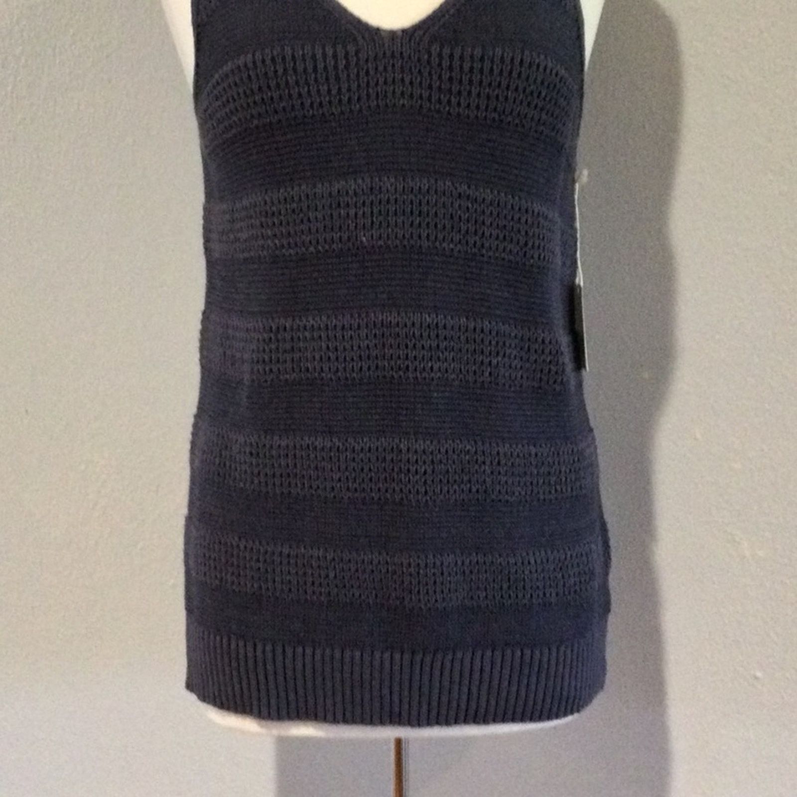 Other A.N.A. a new approach Evening Blue Knit Tank Size M NWT Size M / US 6-8 / IT 42-44 - 3 Thumbnail