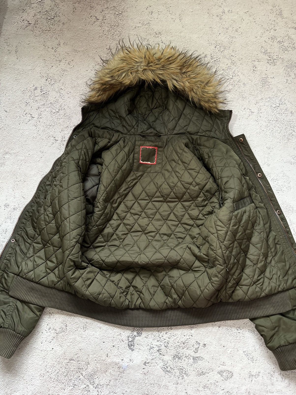 If Six Was Nine × Le Grande Bleu (L.G.B.) * Y2k Vintage Mohair Fluffy Fuzzy Fur Hood Bomber Jacket Size US M / EU 48-50 / 2 - 9 Thumbnail