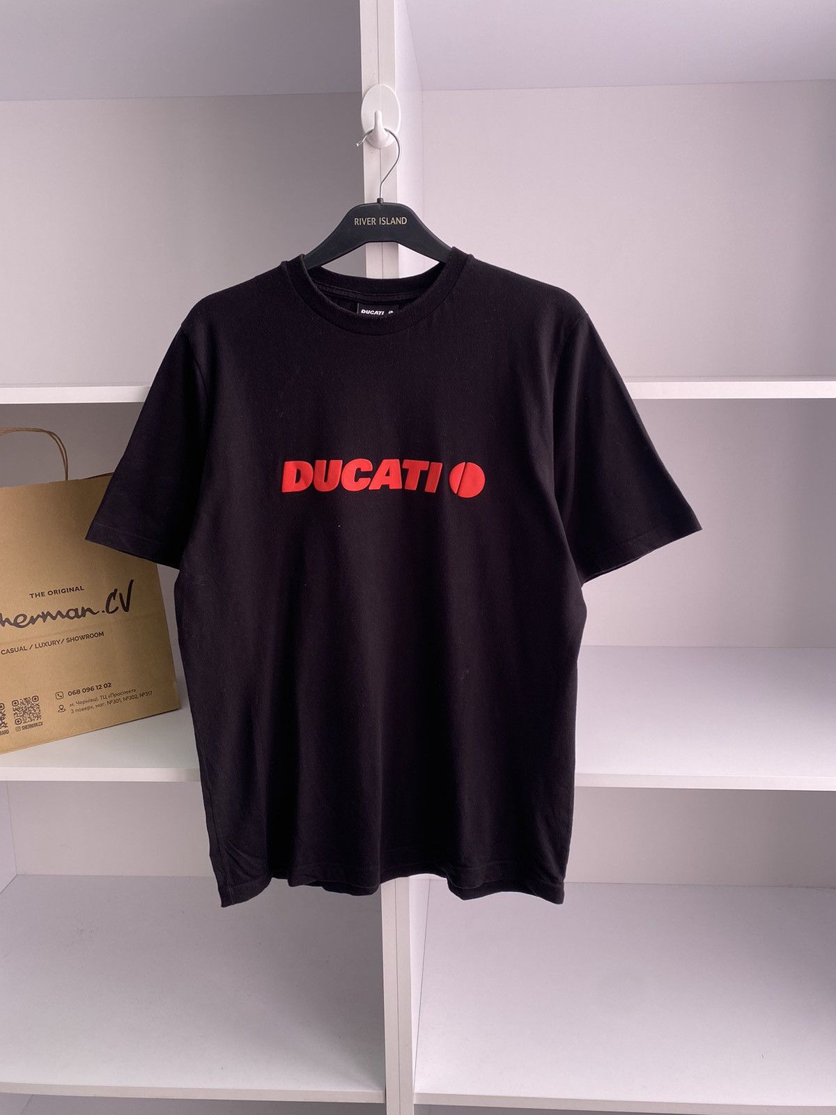 Ducati × Vintage Vintage Ducati Logo Racing Black Tee Size US L / EU 52-54 / 3 - 6 Thumbnail
