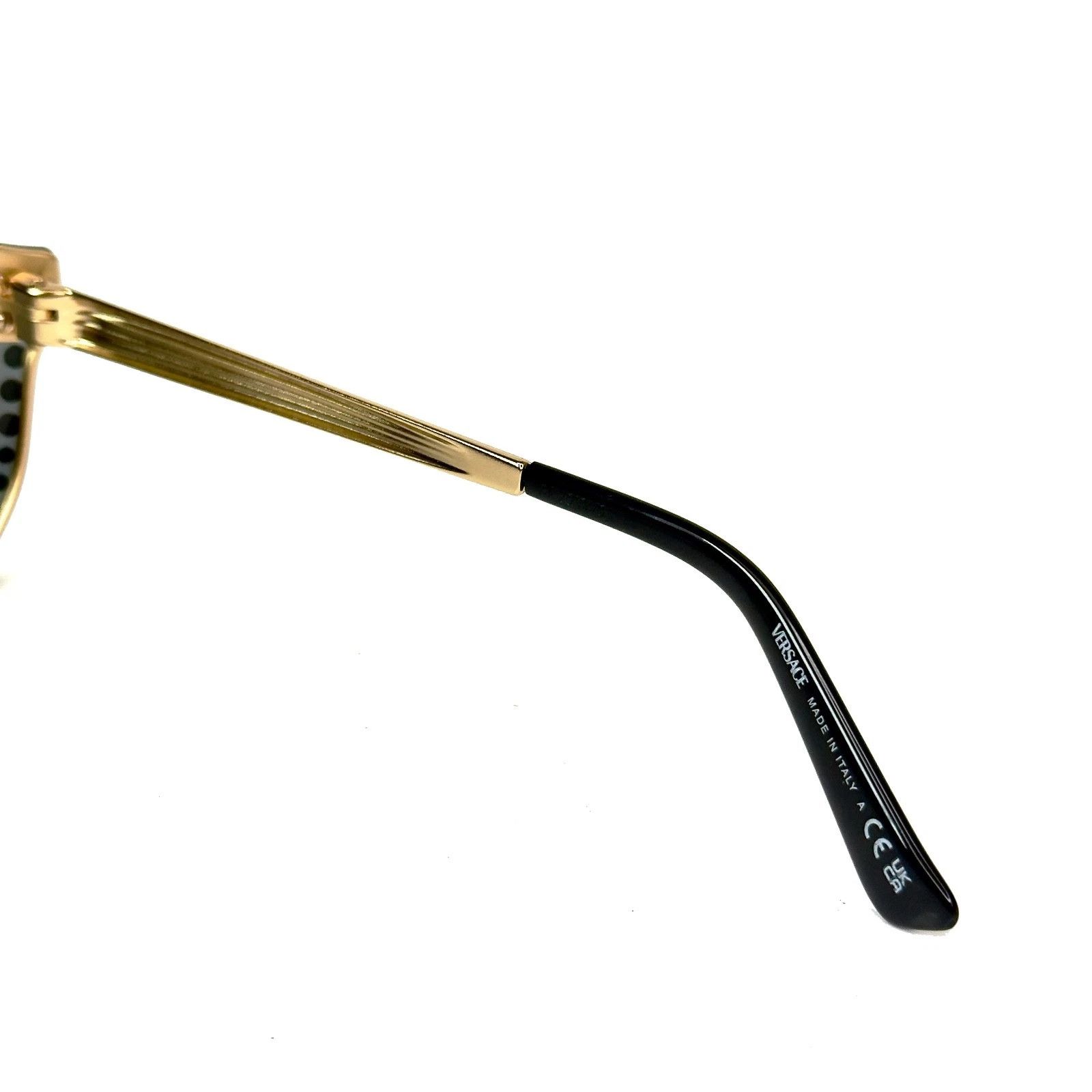 Versace VERSACE VE2161B GLAM Crystal 2161 Black Aviator Sunglasses Size ONE SIZE - 3 Thumbnail