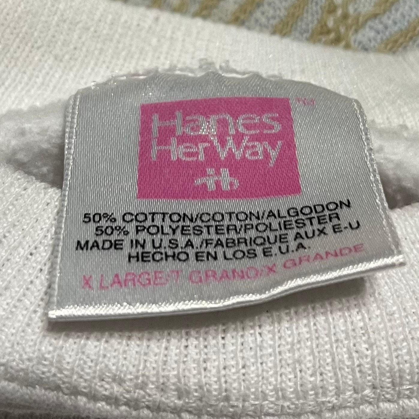 Hanes Vintage Myrtle Beach Double Sided White Crewneck Large / XL Size US L / EU 52-54 / 3 - 3 Thumbnail