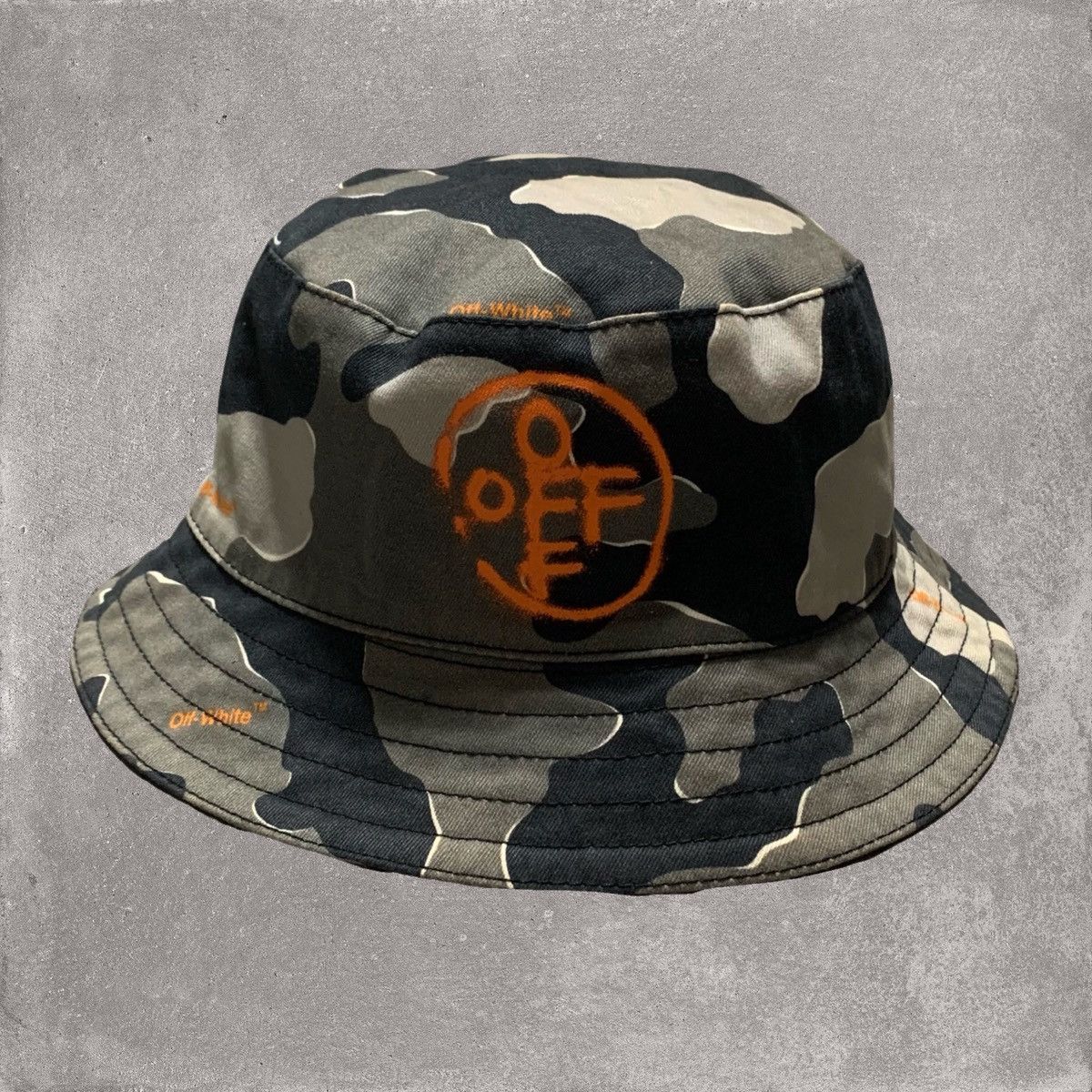 Off-White Off White Bucket Hat Camouflage Print Black Grey Hat Virgil Size ONE SIZE - 1 Thumbnail
