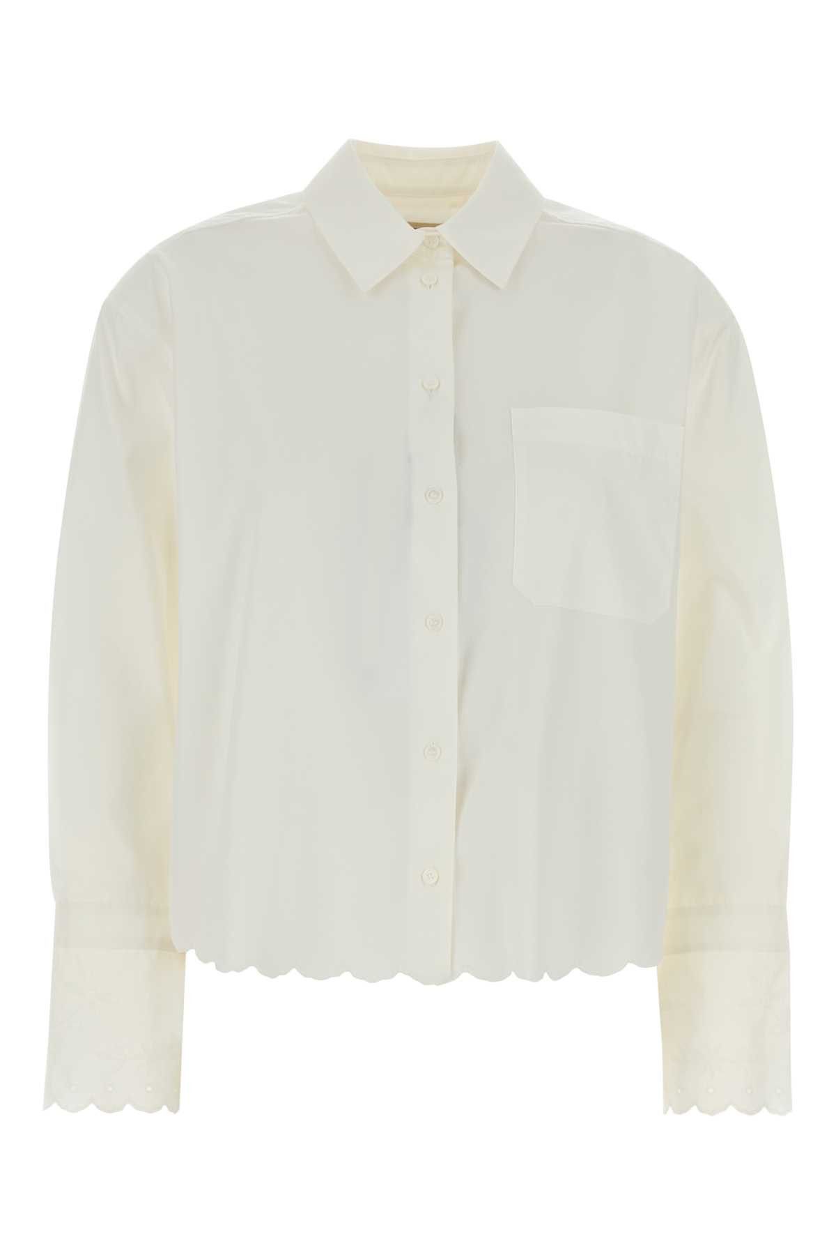 Weekend Max Mara White Poplin Neutro Shirt Size S / US 4 / IT 40 - 1 Thumbnail