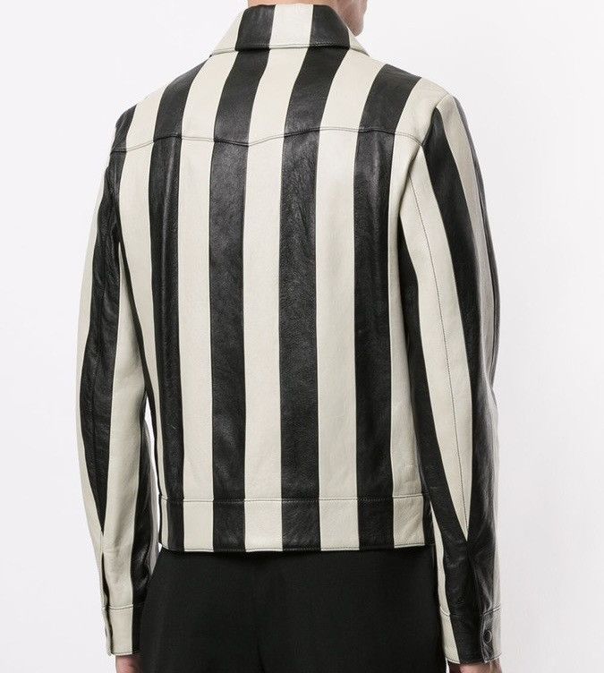 Saint Laurent Paris Saint Laurent Striped Leather Jacket Size US M / EU 48-50 / 2 - 6 Thumbnail