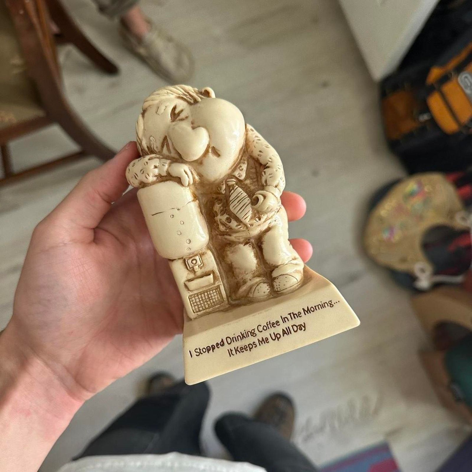 Vintage Vintage 70s Russ Berrie Co Coffee Novelty Character Figure Size ONE SIZE - 2 Thumbnail