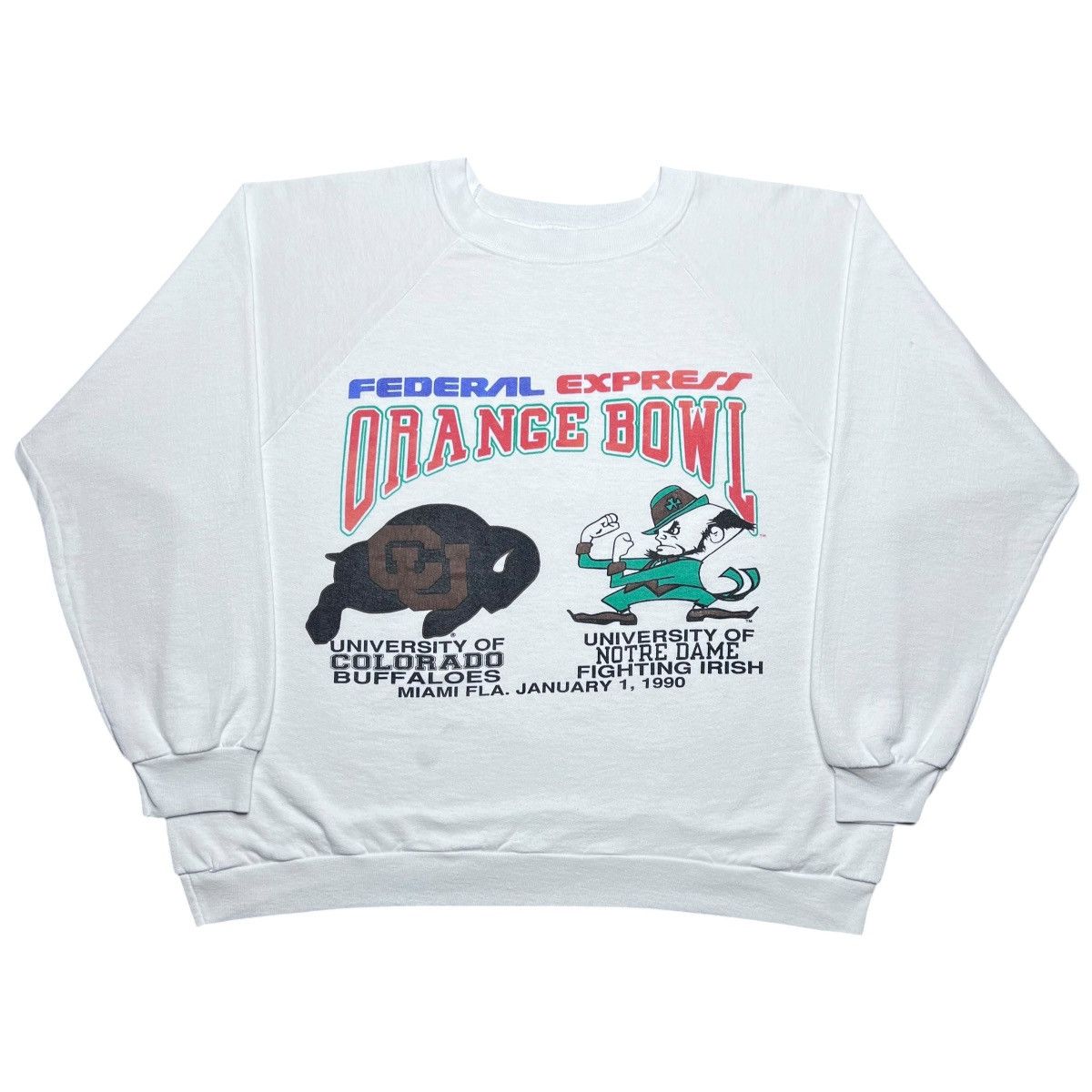 NCAA 1990 Colorado Buffaloes Notre Dame Orange Bowl Sweatshirt Size US L / EU 52-54 / 3 - 1 Thumbnail