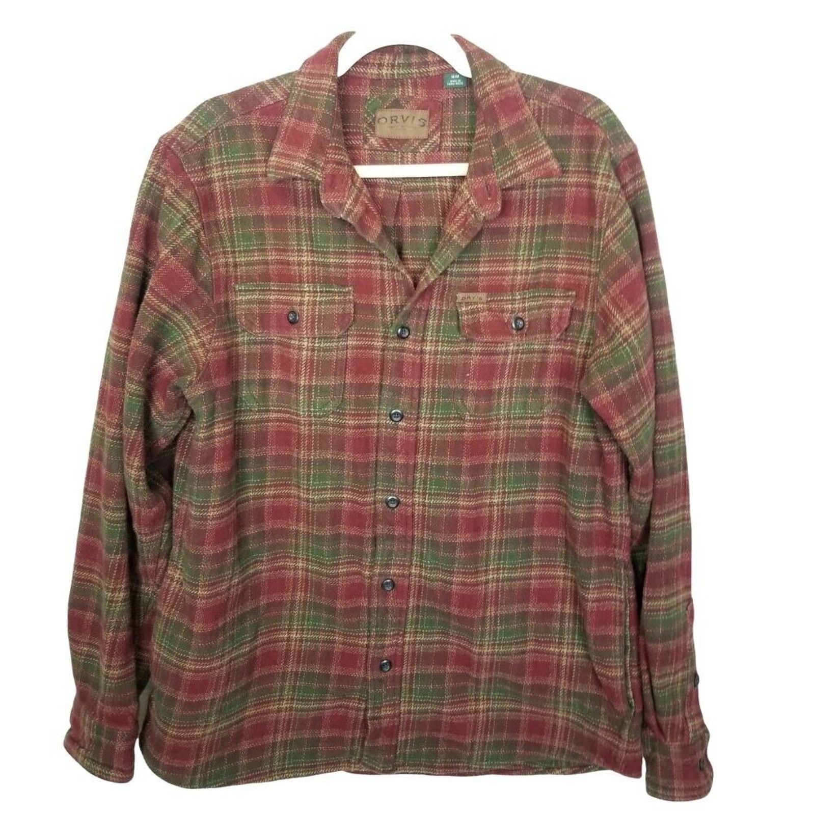 Orvis Orvis Mens Heavyweight Flannel Shirt Plaid Size M Gorpcore Size US M / EU 48-50 / 2 - 3 Thumbnail