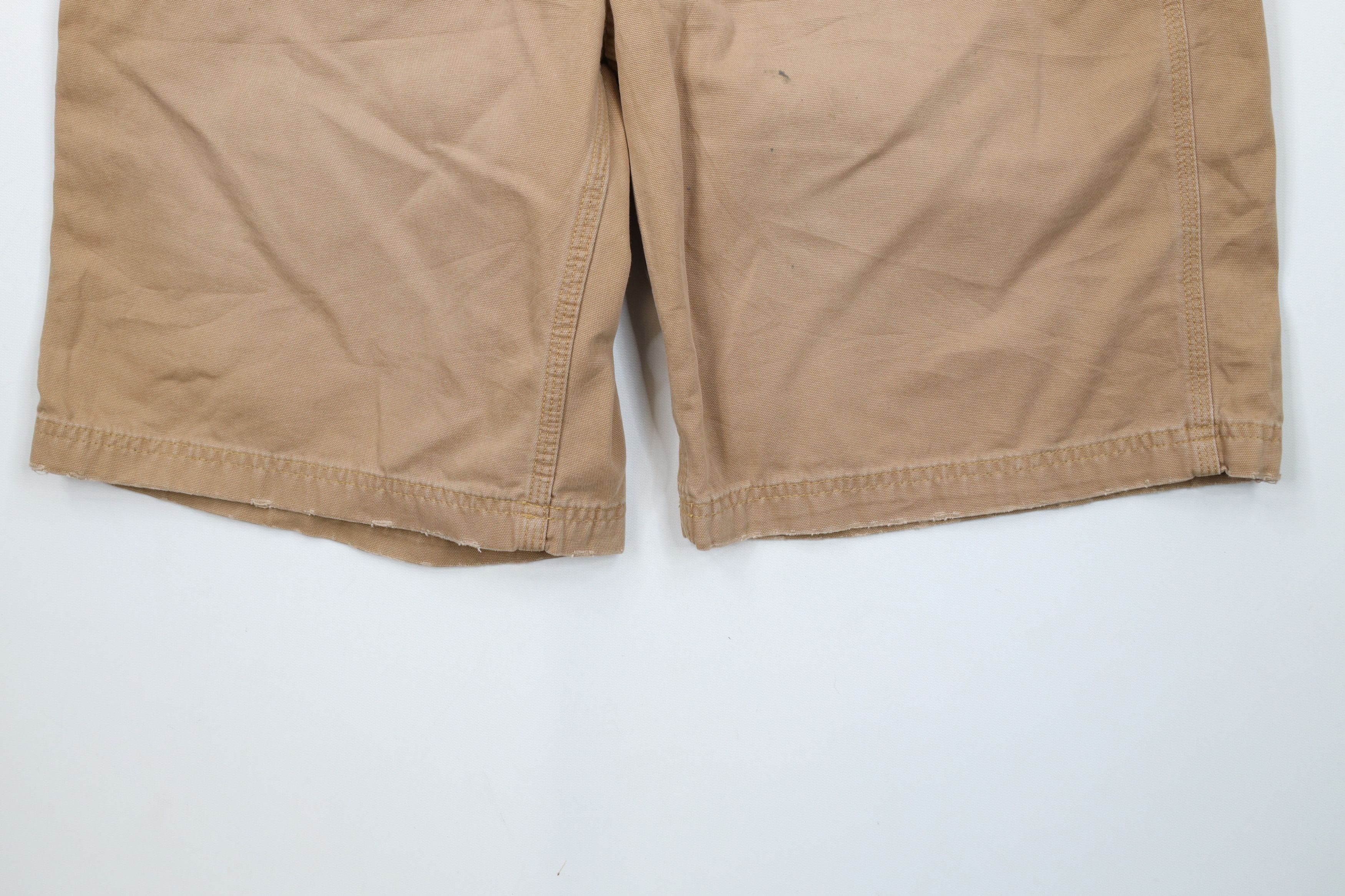 Gap × Vintage Vintage 90s Y2K Gap Carpenter Canvas Shorts Brown Cotton Size US 34 / EU 50 - 4 Thumbnail