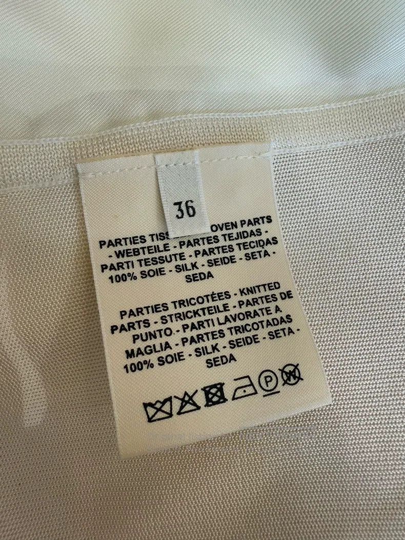 Hermes Hermes Satin cream white silk short-sleeve Size XS / US 0-2 / IT 36-38 - 5 Thumbnail
