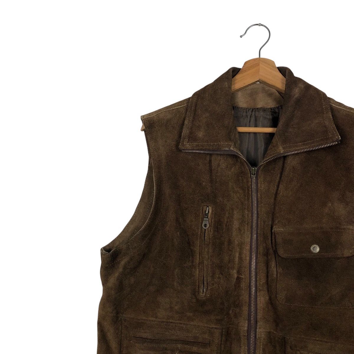 Japanese Brand 📌Vintage Genuine Leather Vest Unbranded Issey Miyake Size US M / EU 48-50 / 2 - 8 Thumbnail