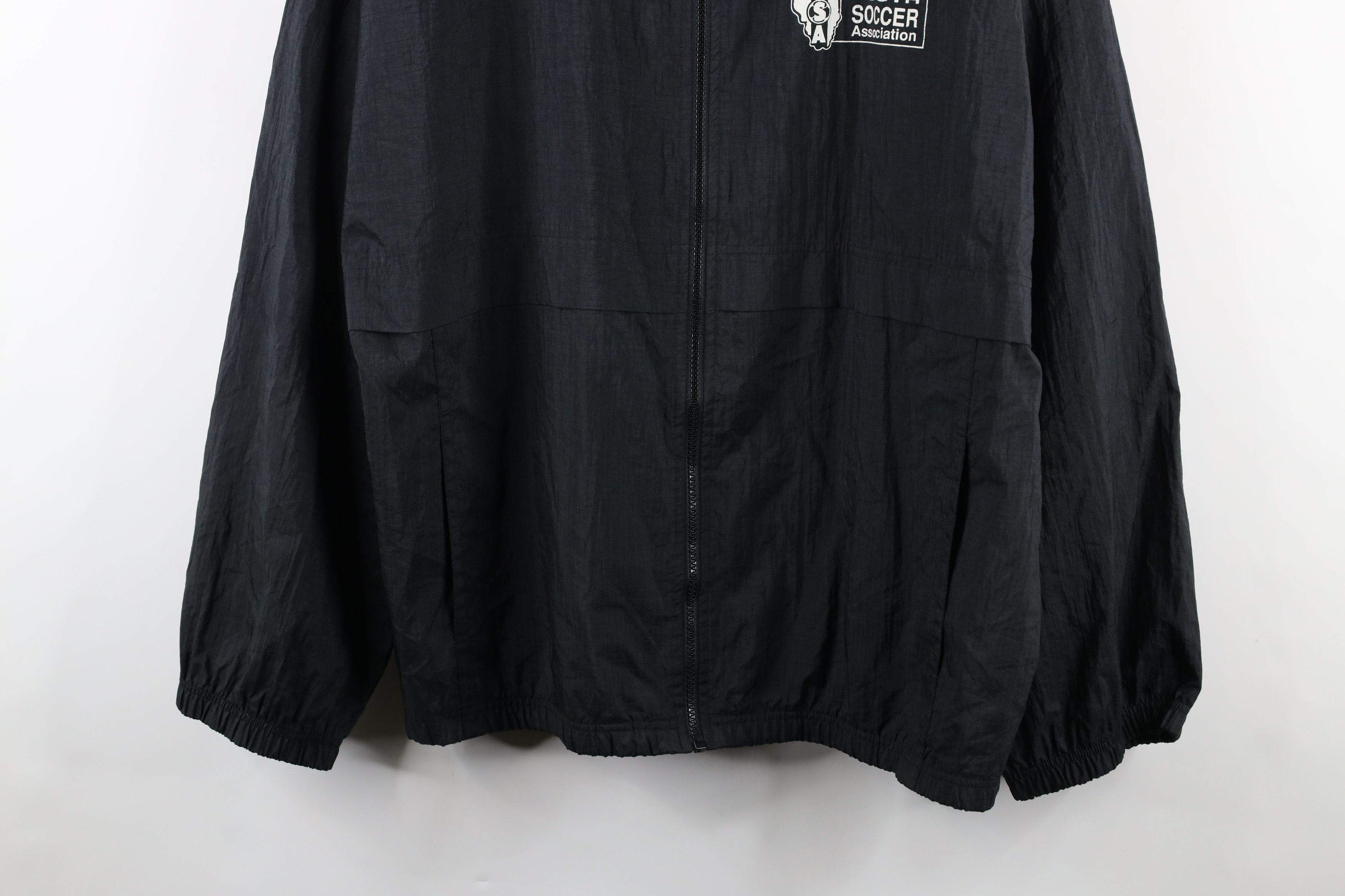 Umbro × Vintage Vintage 90s Umbro Spell Out Soccer Hooded Windbreaker Jacket Size US XL / EU 56 / 4 - 3 Thumbnail
