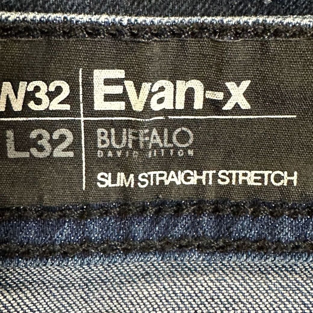 Buffalo David Bitton Buffalo David Bitton Evan-X Slim Straight Jeans Mens 32X32 Blue Dark Wash Denim Size US 32 / EU 48 - 3 Thumbnail
