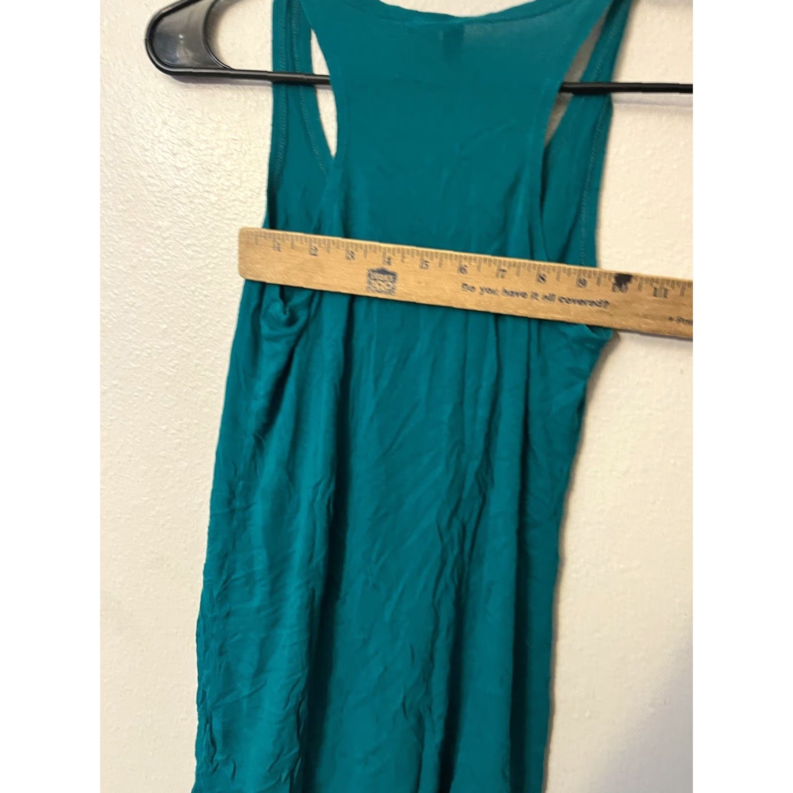 H&M VINTAGE H&M Women's Tank Top Size 2 Sleeveless Cotton Modal Teal Solid 80s Size XS / US 0-2 / IT 36-38 - 4 Thumbnail