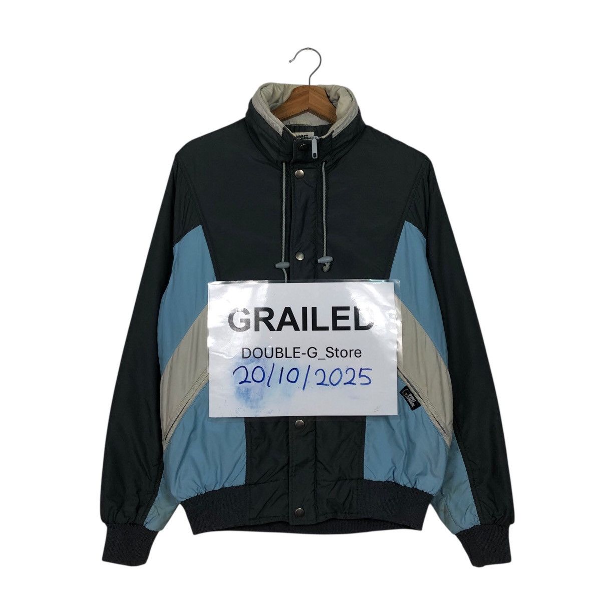 Japanese Brand 📌Vintage Ski Bomber Jacket Point Square Block Design Size US M / EU 48-50 / 2 - 1 Thumbnail