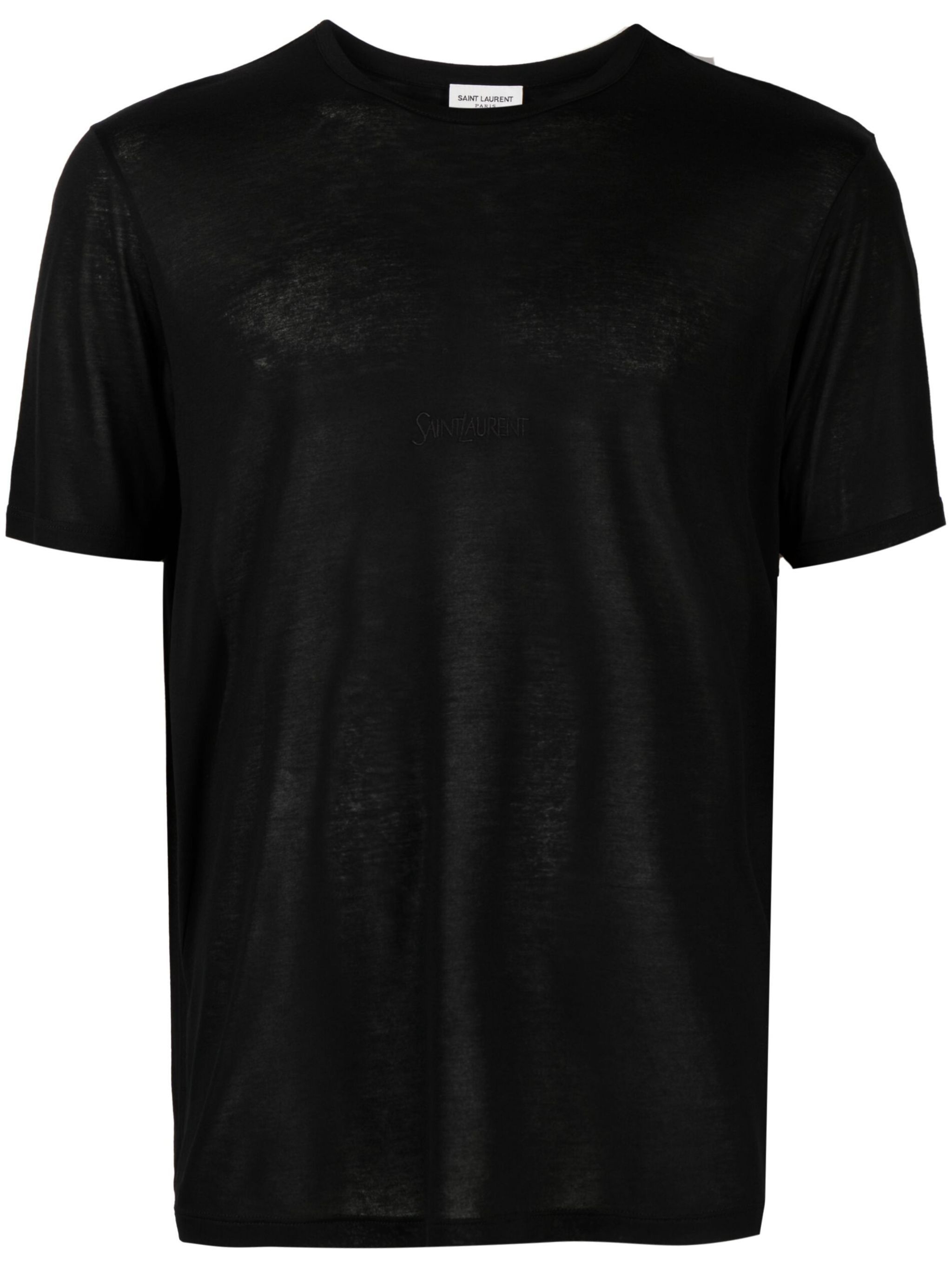 Saint Laurent Paris os11x1224 Crew-Neck Short-Sleeve T-Shirt in Black Size US L / EU 52-54 / 3 - 1 Thumbnail