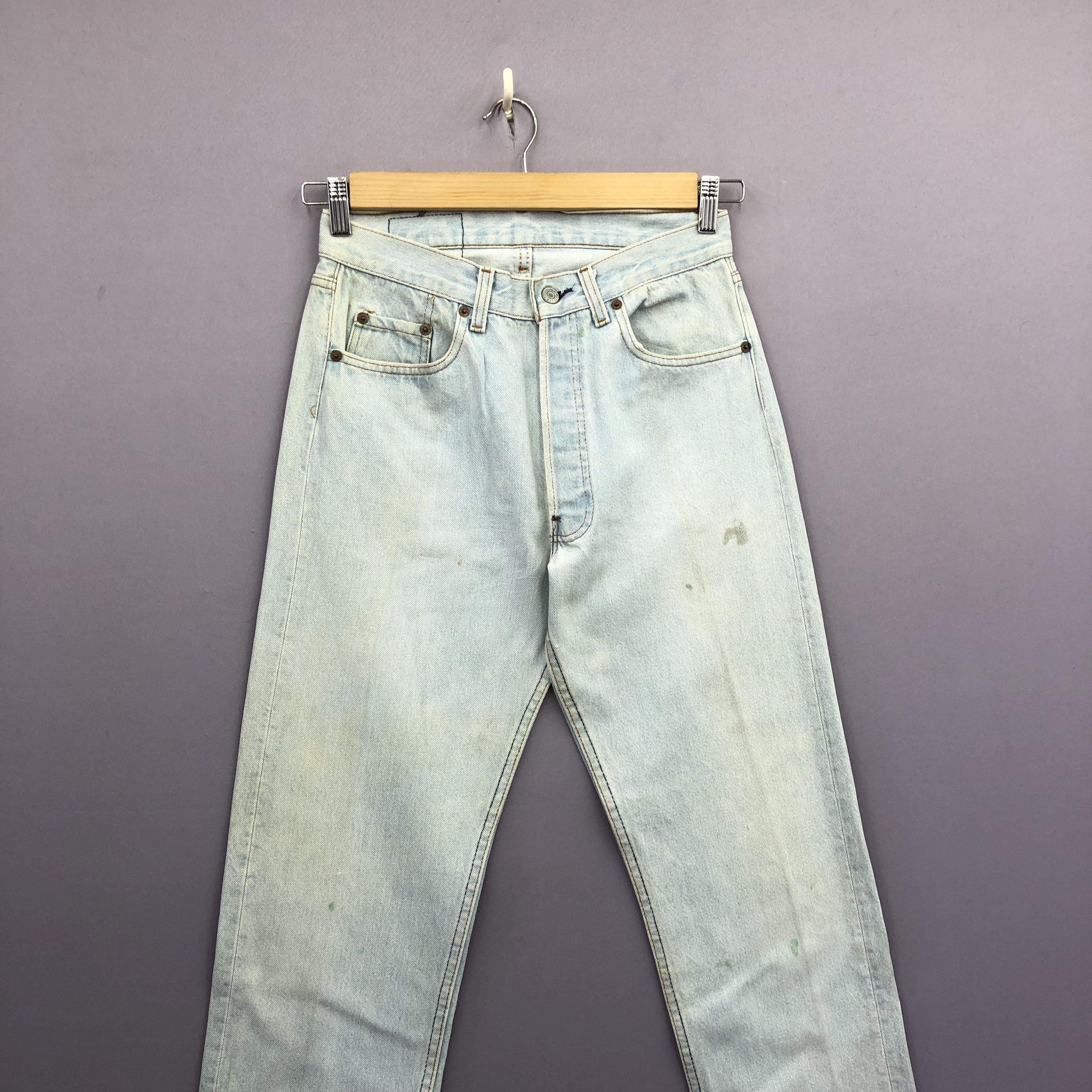 Levi's Vintage 70s Levis 501 Sun Faded Light Wash Blue Jeans Denim Size 28" / US 6 / IT 42 - 4 Thumbnail