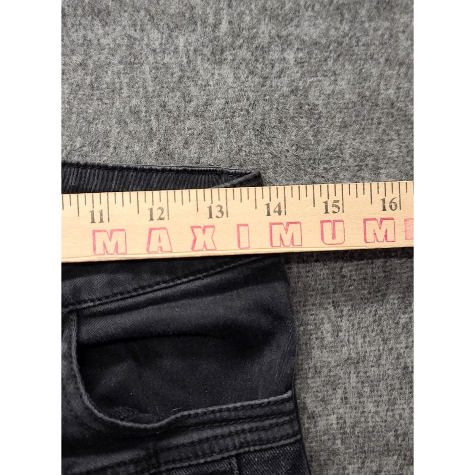 Trippen VINTAGE Tripp Jeans Womens 5 26x29 Tapered Skinny Fit Emo Goth Punk Rave Bondage Leather Logo Buckle Zipper Size 27" / US 4 / IT 40 - 3 Thumbnail