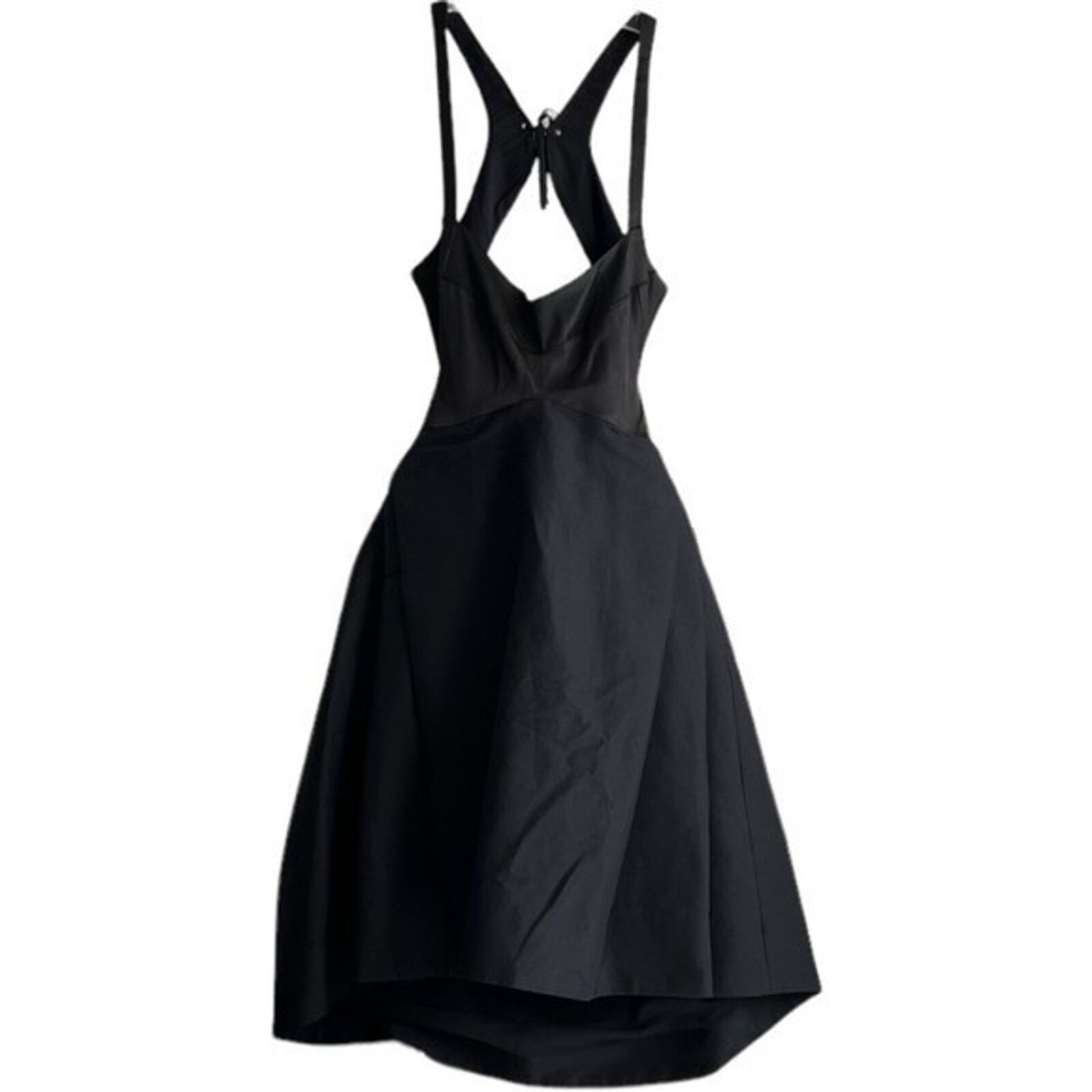 Halston Heritage HALSTON HERITAGE Black V-Neck Knee-Length Tent Dress, US6 Size M / US 6-8 / IT 42-44 - 1 Thumbnail