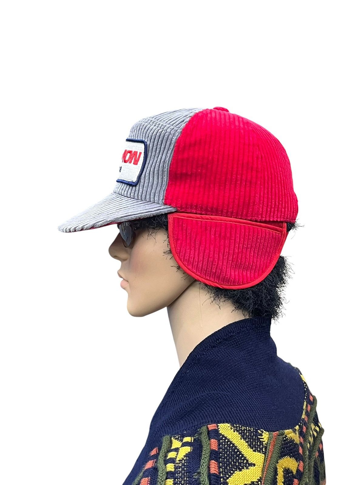 Salomon 🔥RARE💥 90s SALOMON Équipe Corduroy Ear Flap Cap Japan Size ONE SIZE - 9 Thumbnail