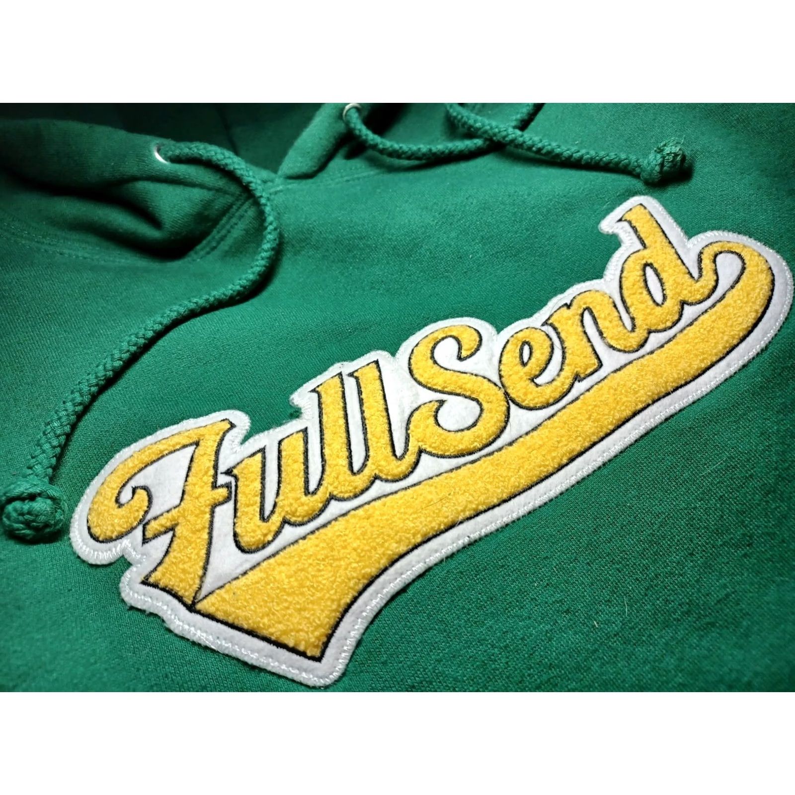 Vintage Nelk Boys Full Send Hoodie Sweatshirt Green Yellow Adult XL Size US XL / EU 56 / 4 - 3 Thumbnail