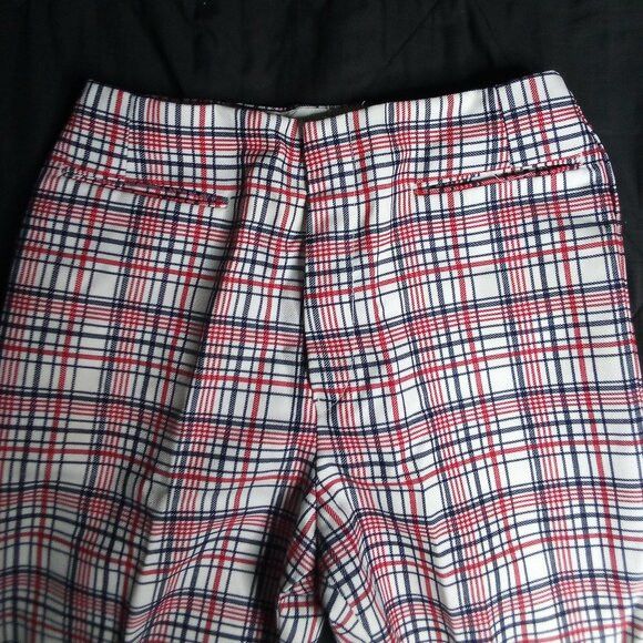 Levi's Vintage Levi's Sta-Prest Gals Plaid Polyester Pants Flared Size 30" / US 8 / IT 44 - 4 Thumbnail