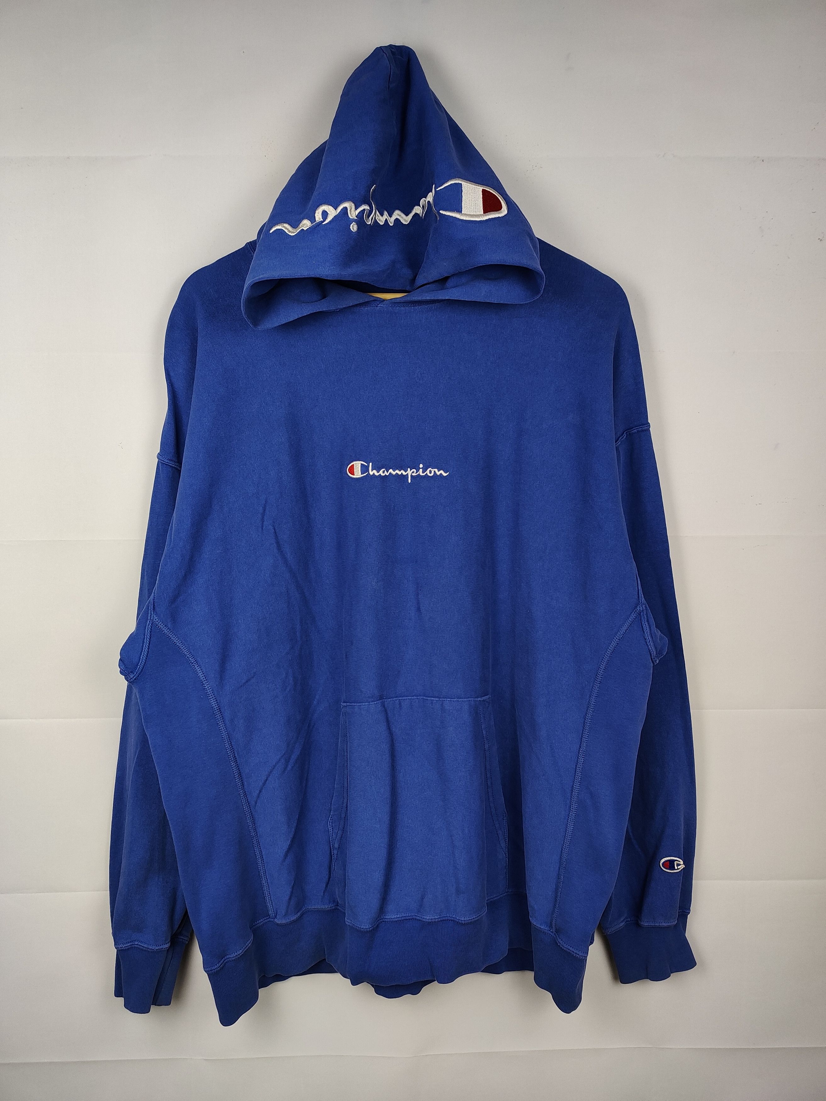 Champion × Vintage Vintage 90s Champion Reverse Weave Hoodie Size US XL / EU 56 / 4 - 1 Thumbnail