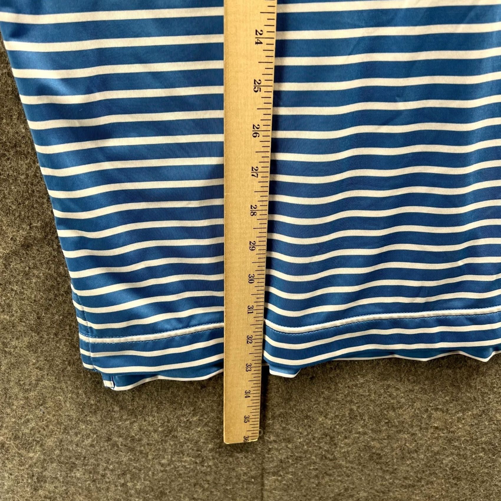 Footjoy FootJoy Polo Shirt Mens XL Blue White Stripes Golf Performance Short Sleeve Button Collar Tailored Regular Fit Size US XL / EU 56 / 4 - 5 Thumbnail