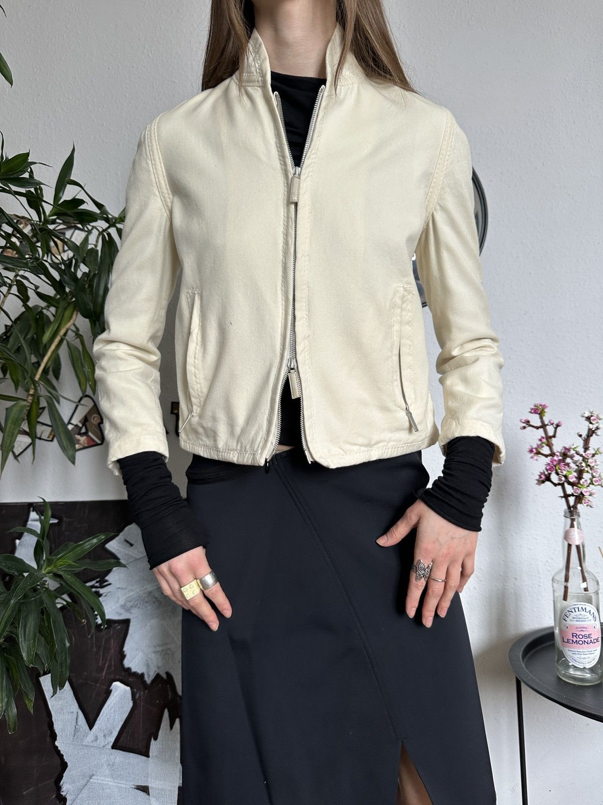 Calvin Klein × Vintage Calvin Klein Wool Archive Double Zip Jacket 90s Size S / US 4 / IT 40 - 3 Thumbnail