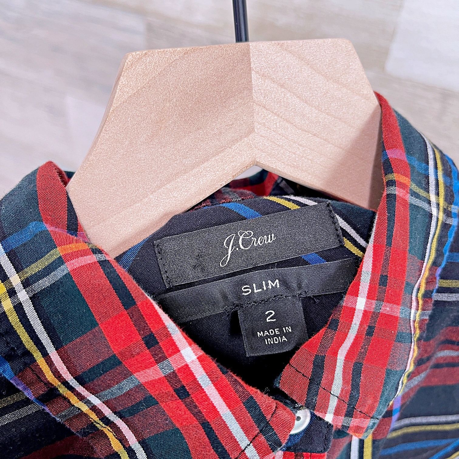 J.Crew J CREW Slim Stretch Perfect Shirt Black Plaid Button Women 2 Size XS / US 0-2 / IT 36-38 - 5 Thumbnail