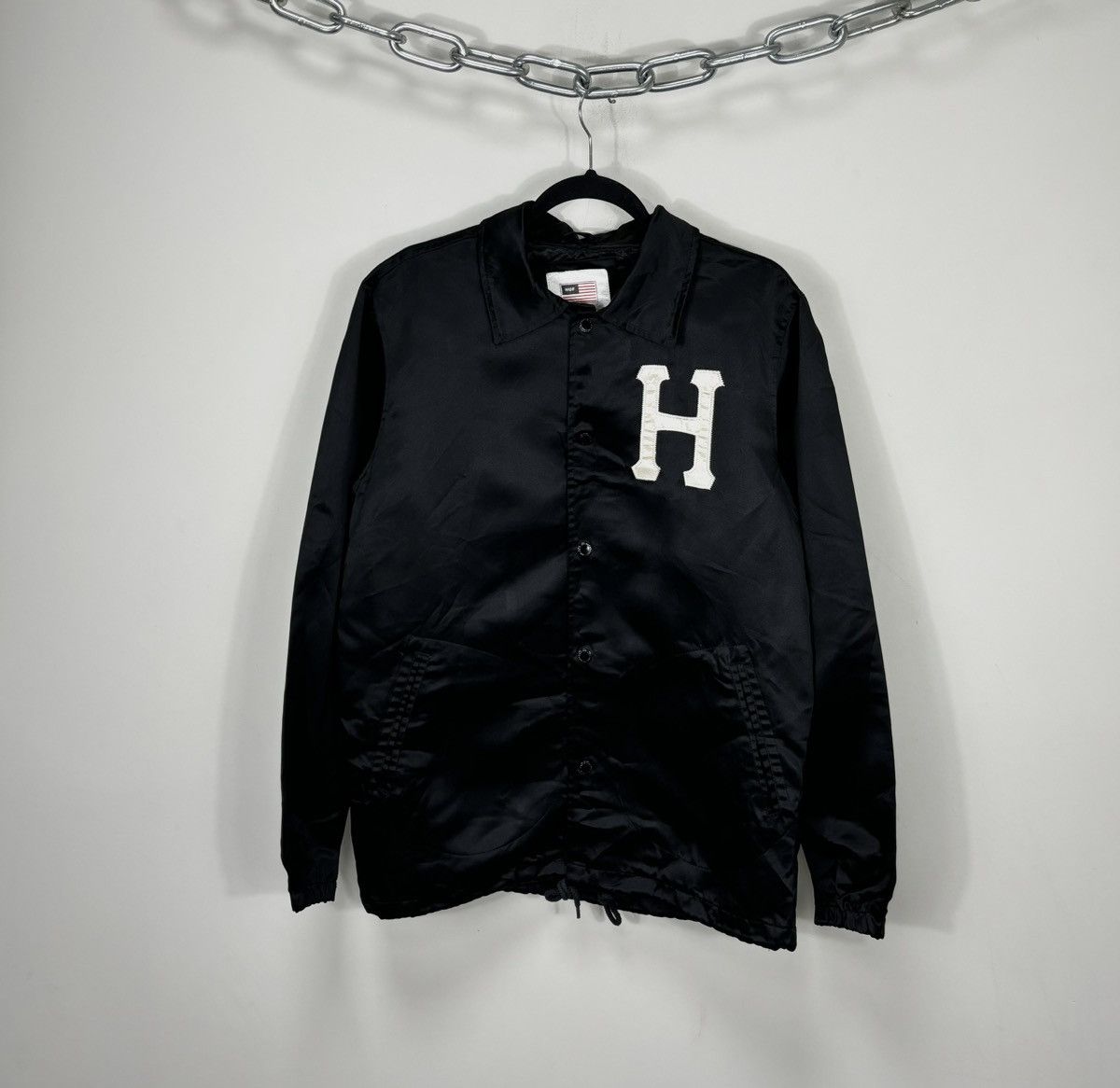 Huf HUF Embroidered Logo Y2K Black Hype Coach Jacket Size US M / EU 48-50 / 2 - 2 Thumbnail