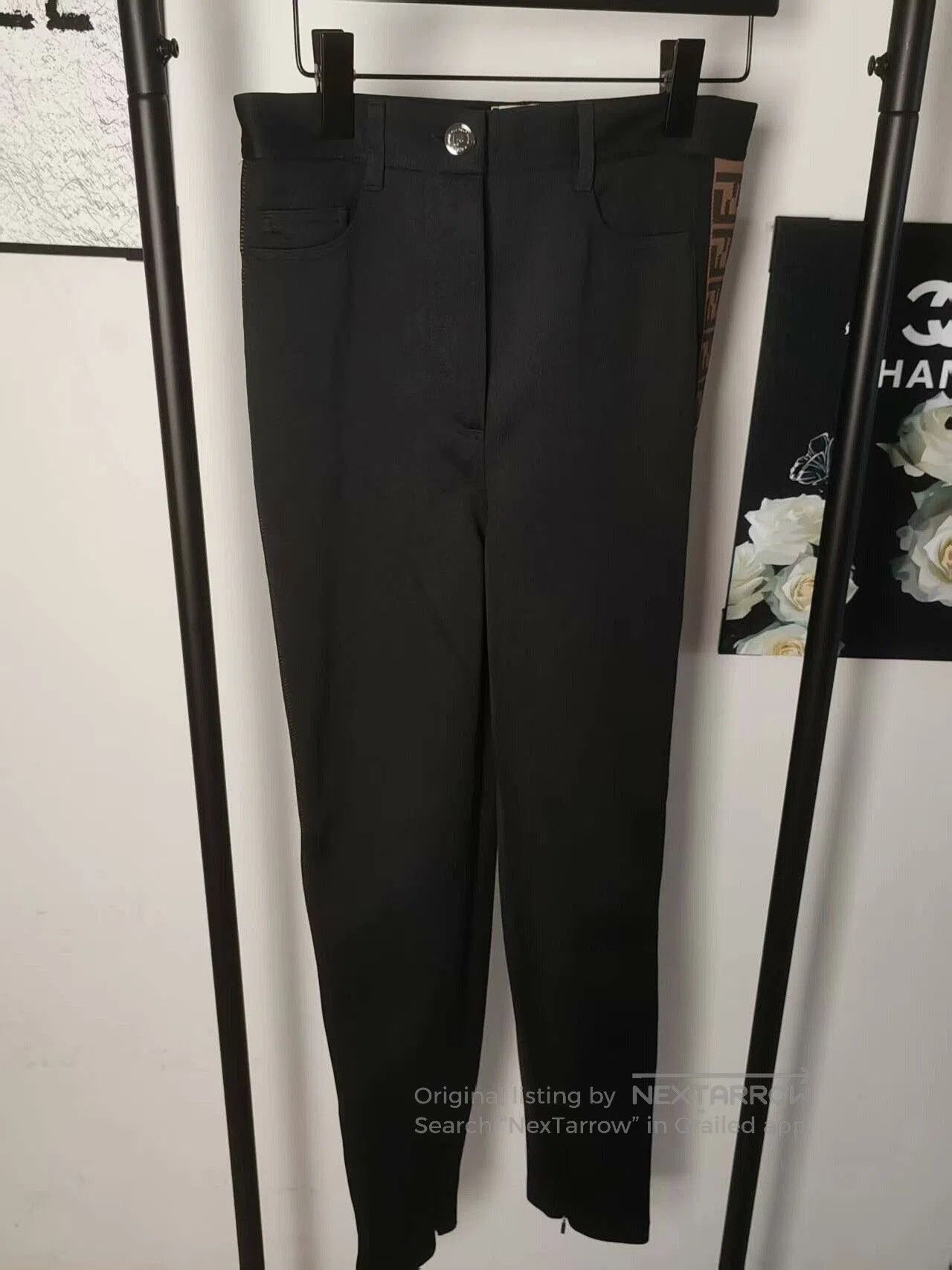Fendi fendi black tailored trousers nine-eight new. Size US 28 / EU 44 - 1 Thumbnail